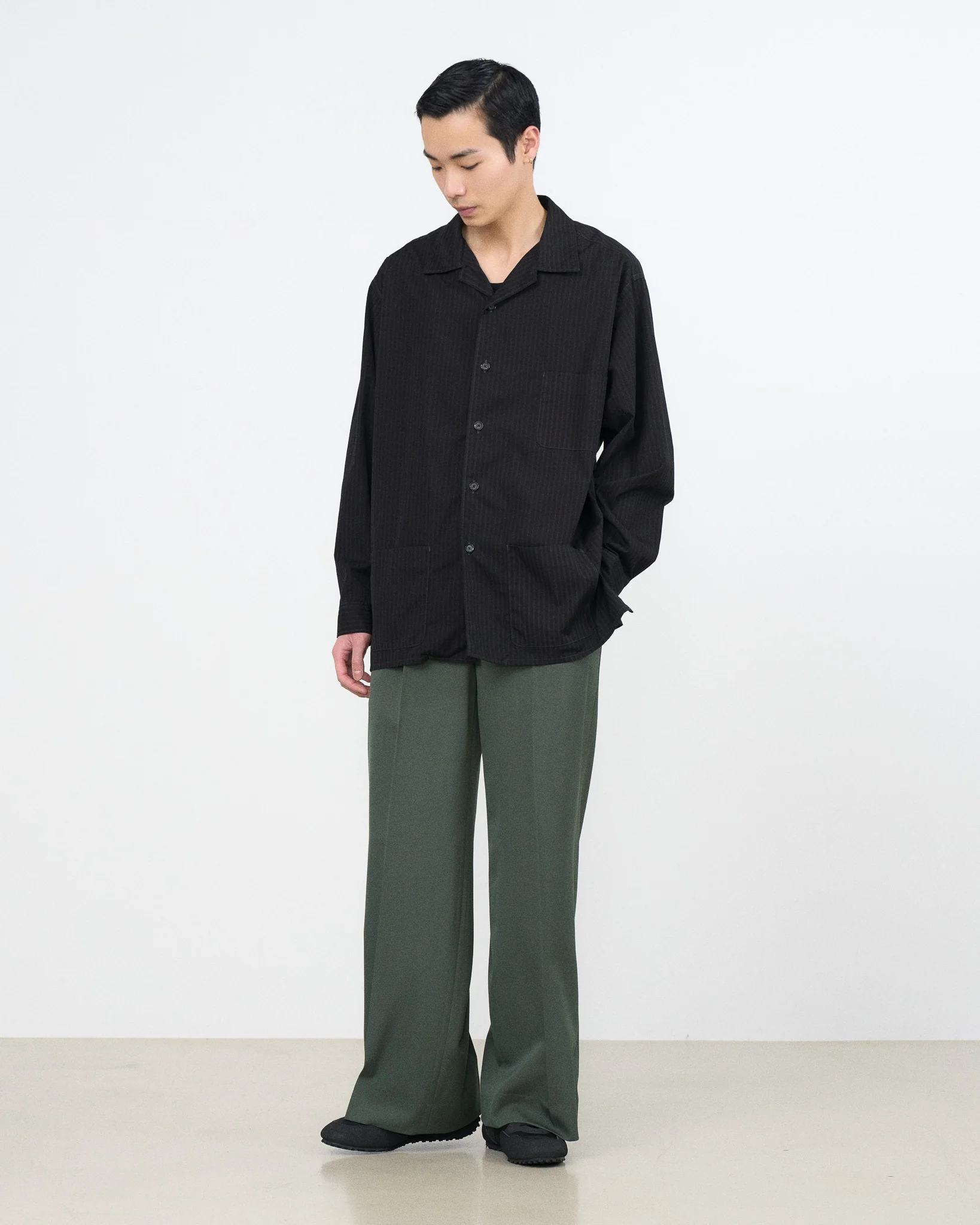 YOKE×Graphpaper Fulled Wool 3pleated Wide-Leg Trousers - Image 4