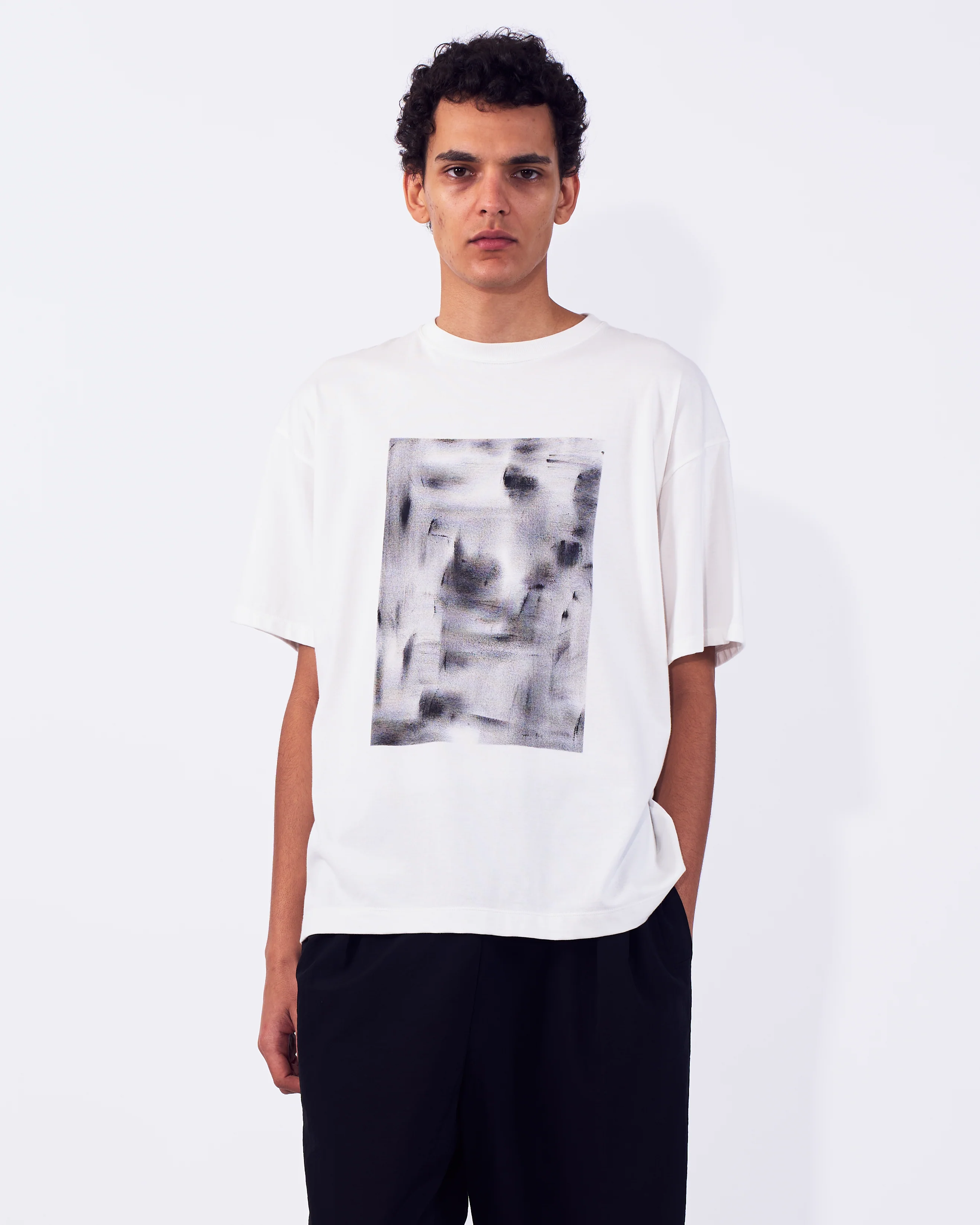 Abstract Hand Painted T-shirt - Image 4