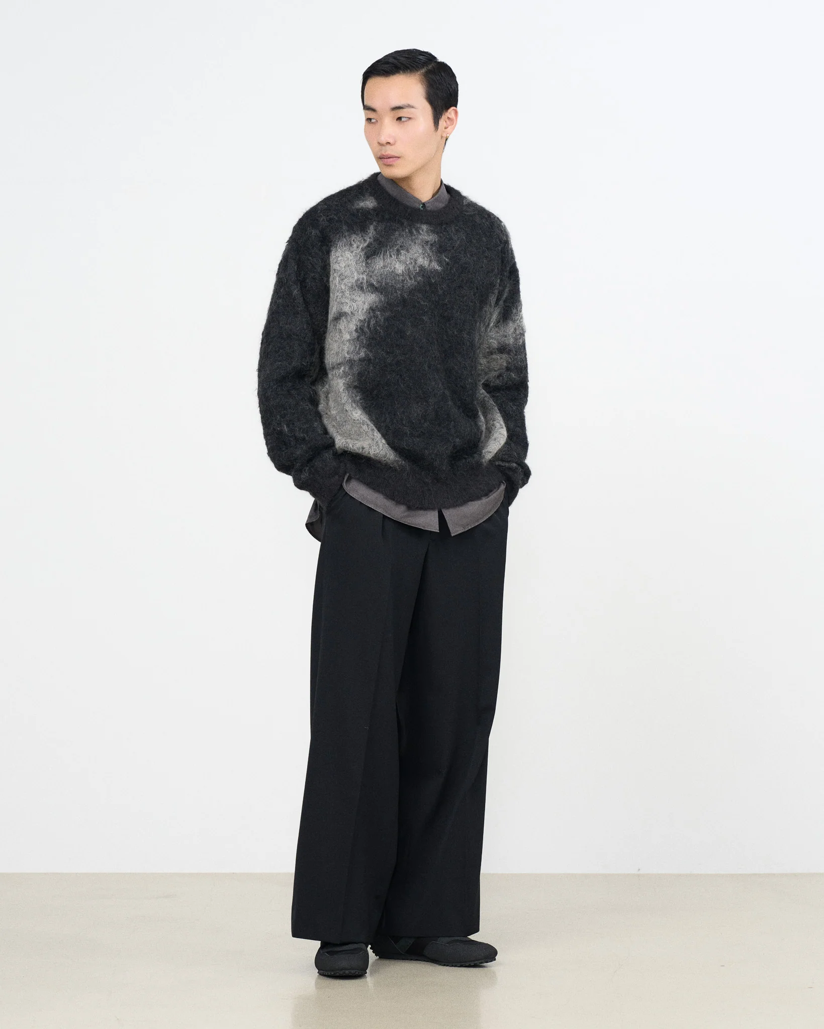 YOKE×Graphpaper Kid Mohair Abstract Jacquard Sweater - Image 3