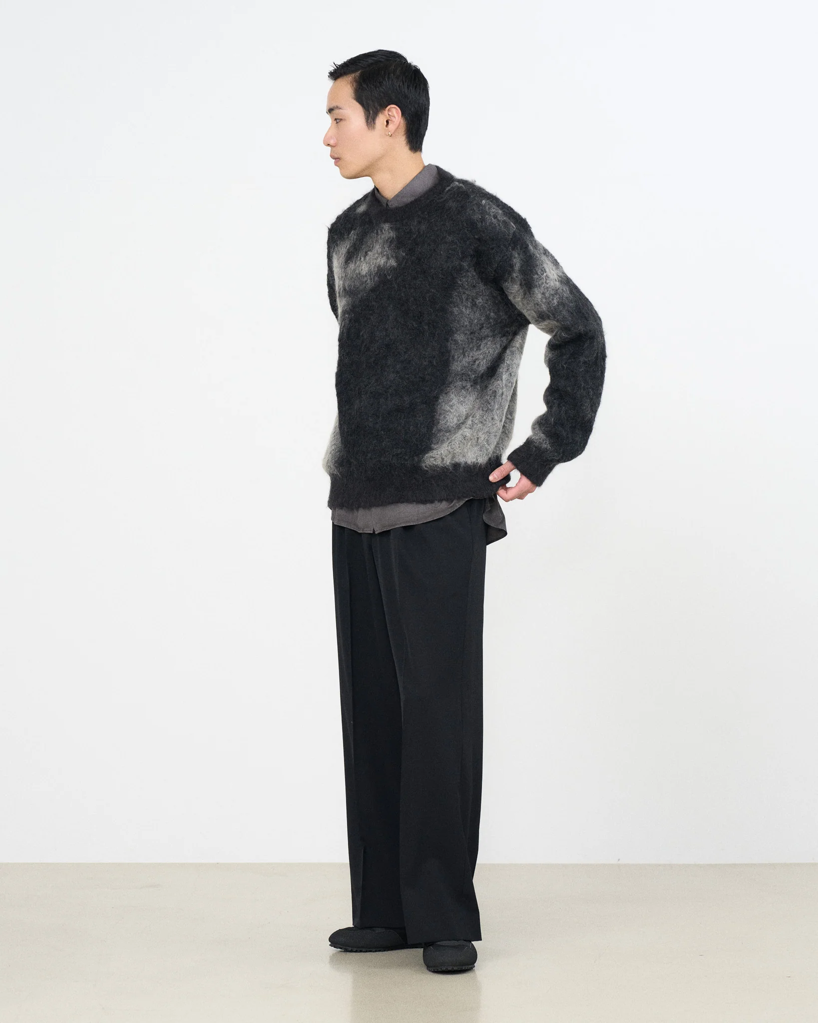 YOKE×Graphpaper Kid Mohair Abstract Jacquard Sweater - Image 4