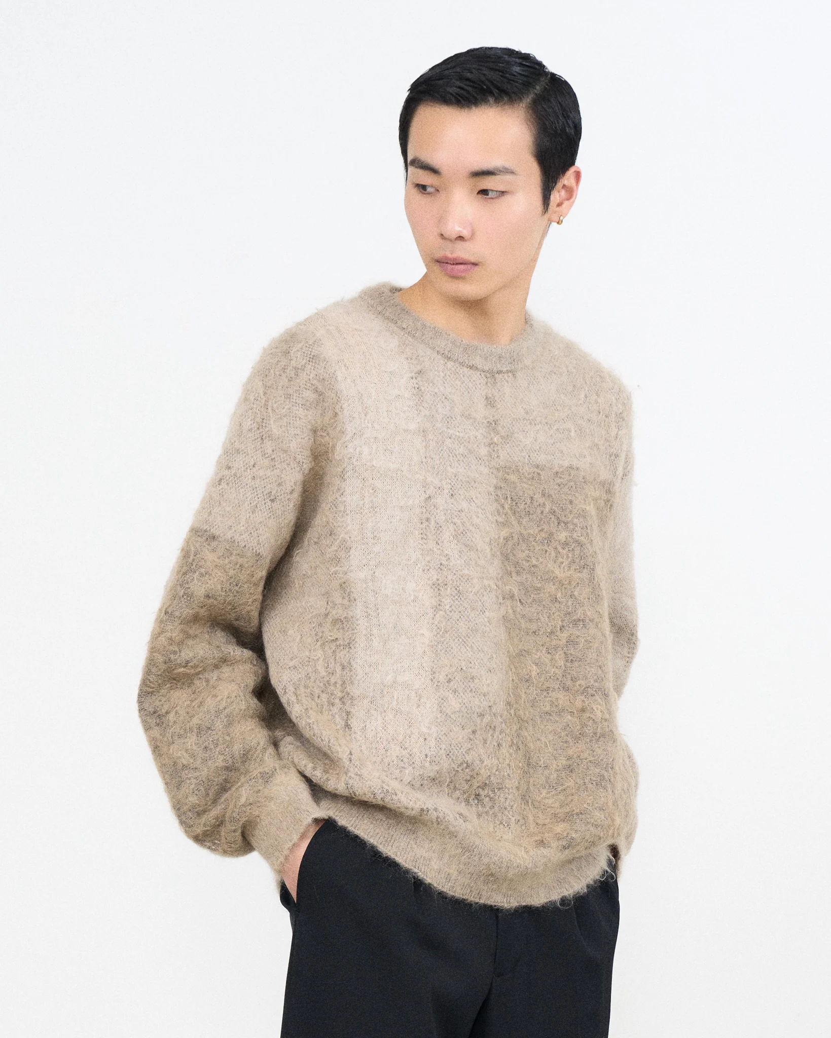YOKE×Graphpaper Kid Mohair Abstract Jacquard Sweater - Image 7