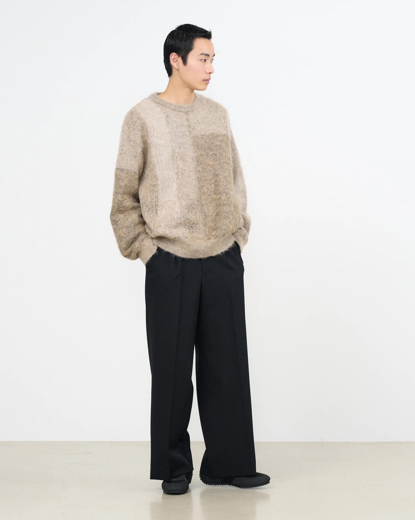 YOKE×Graphpaper Kid Mohair Abstract Jacquard Sweater - Image 8