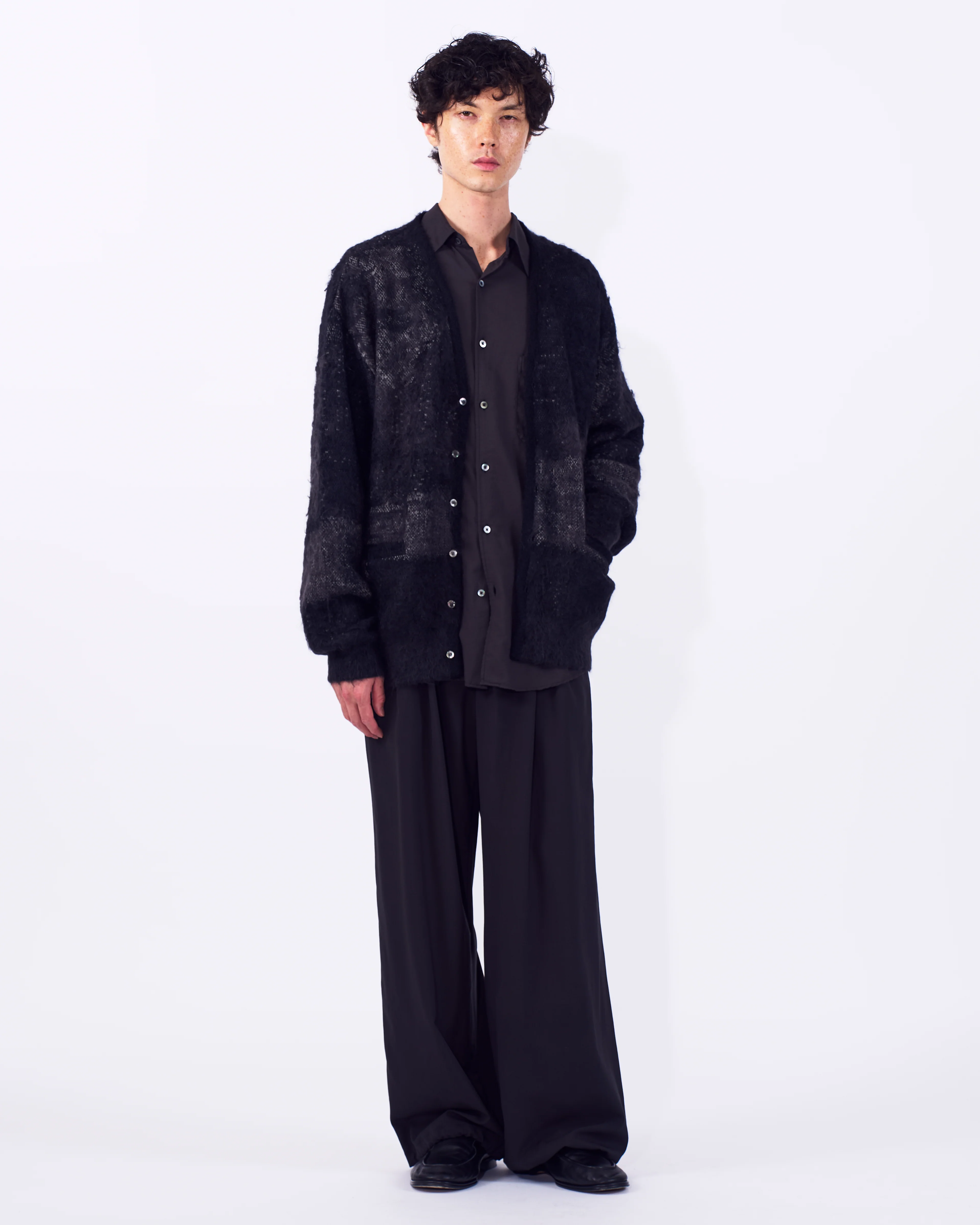 Abstract Jaquard Mohair Cardigan - Image 4