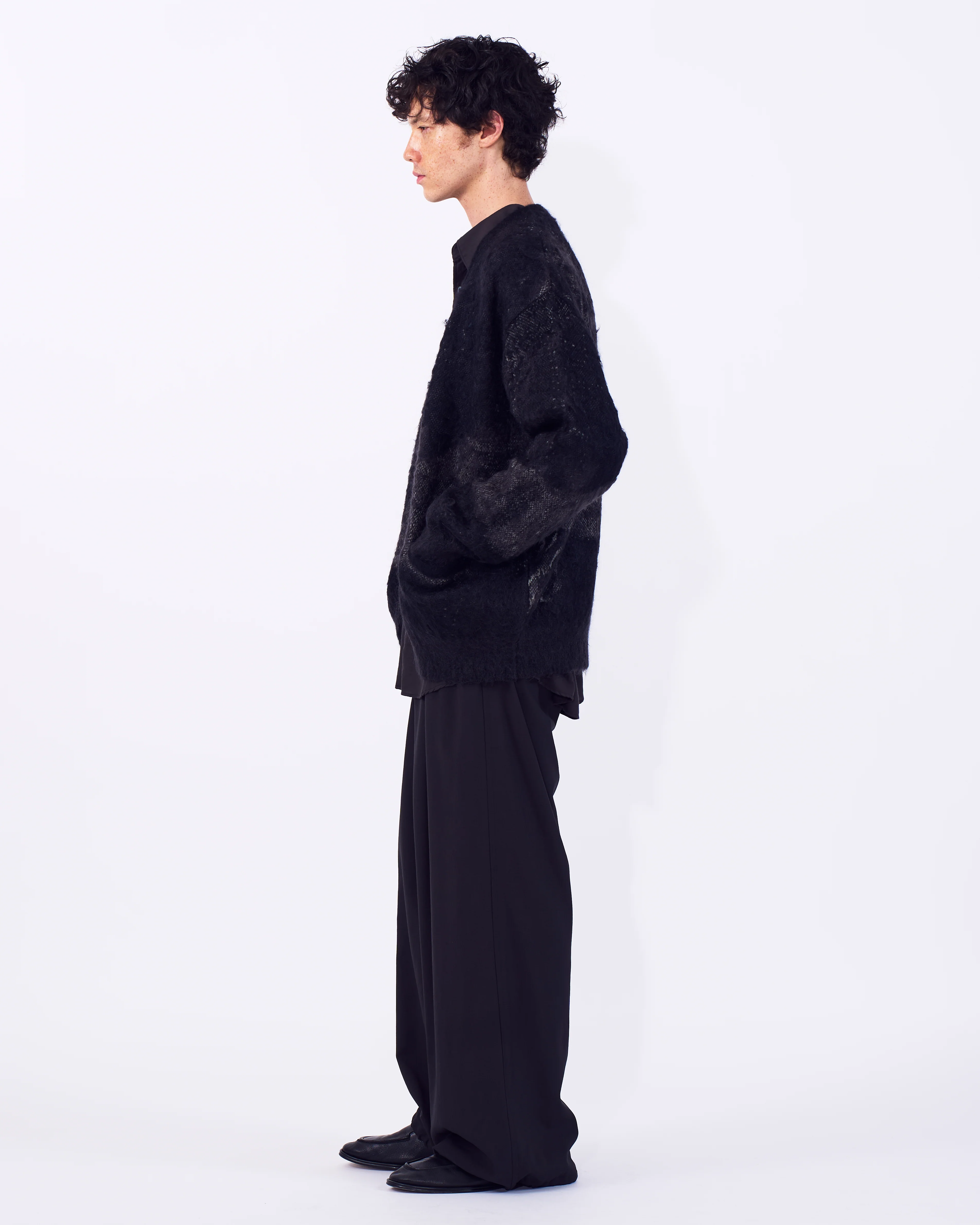 Abstract Jaquard Mohair Cardigan - Image 5
