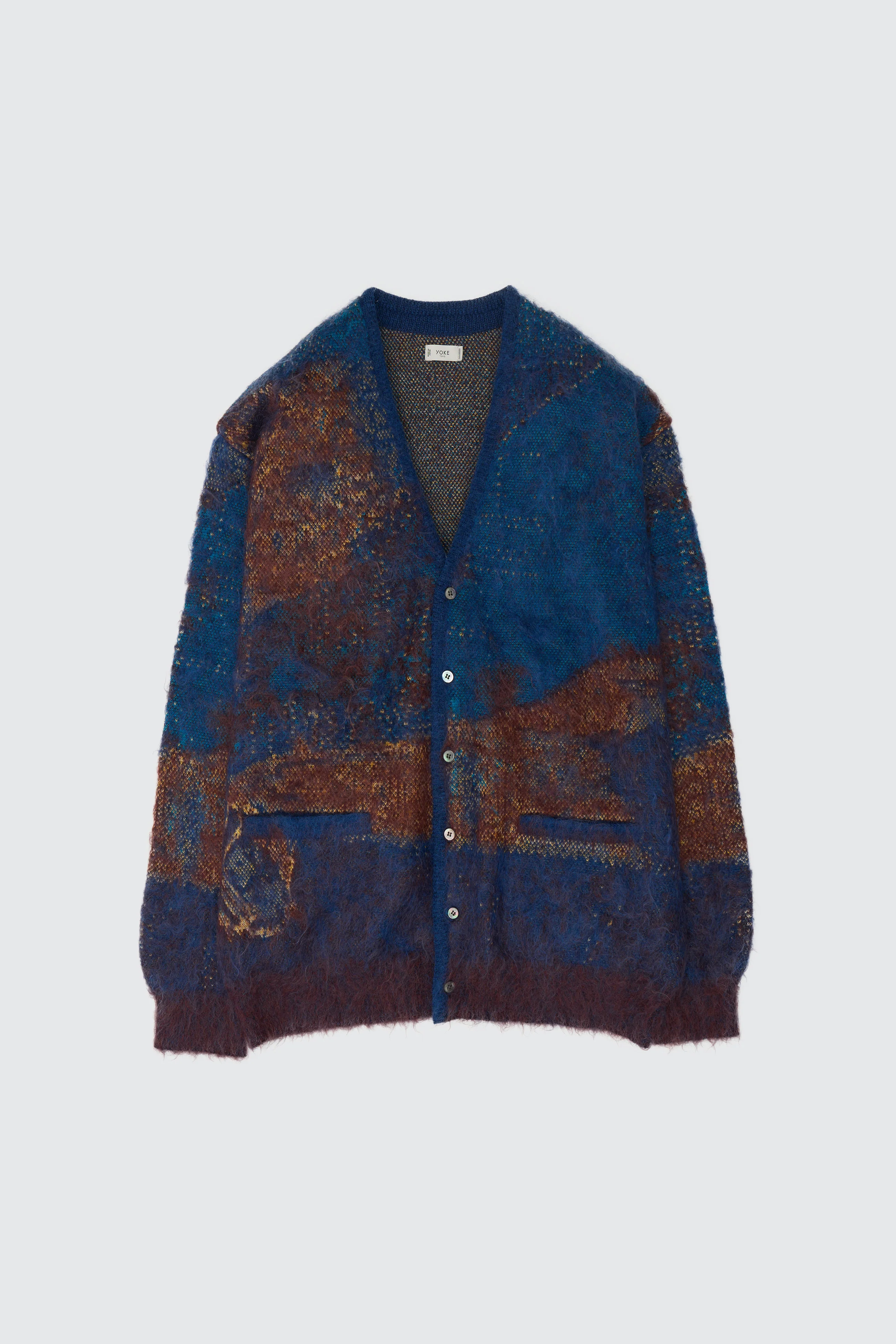 Abstract Jaquard Mohair Cardigan - Image 6