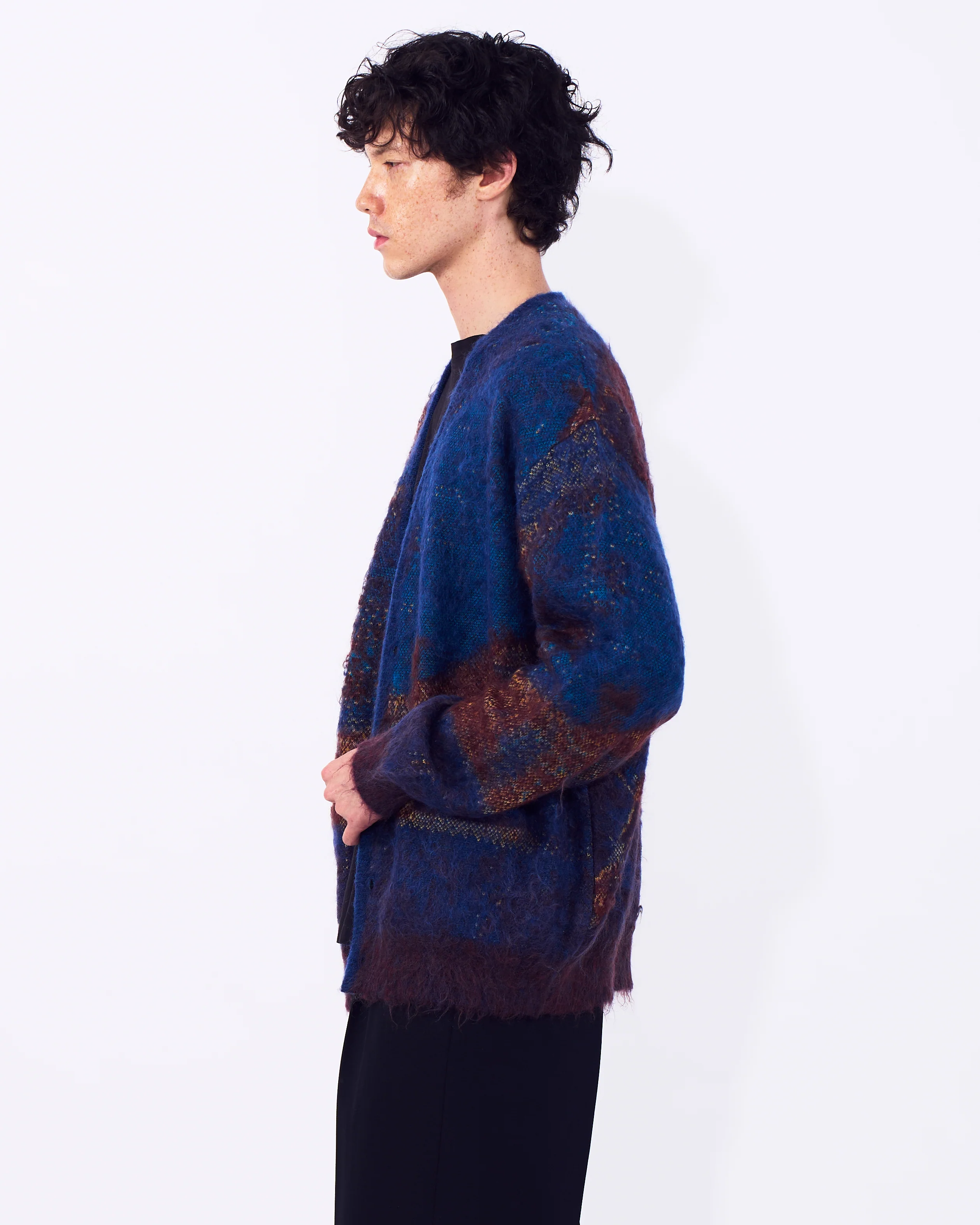 Abstract Jaquard Mohair Cardigan - Image 8