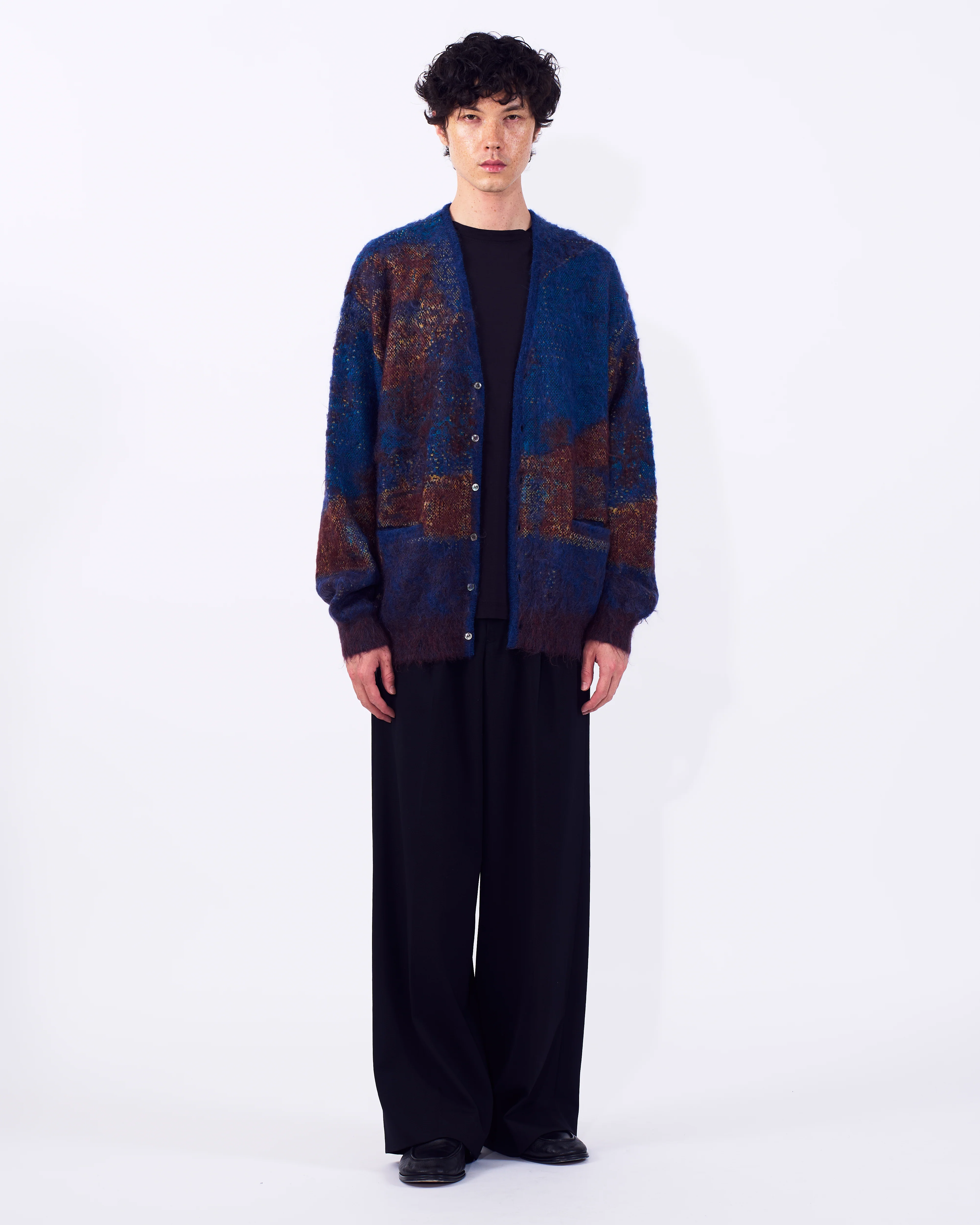 Abstract Jaquard Mohair Cardigan - Image 9