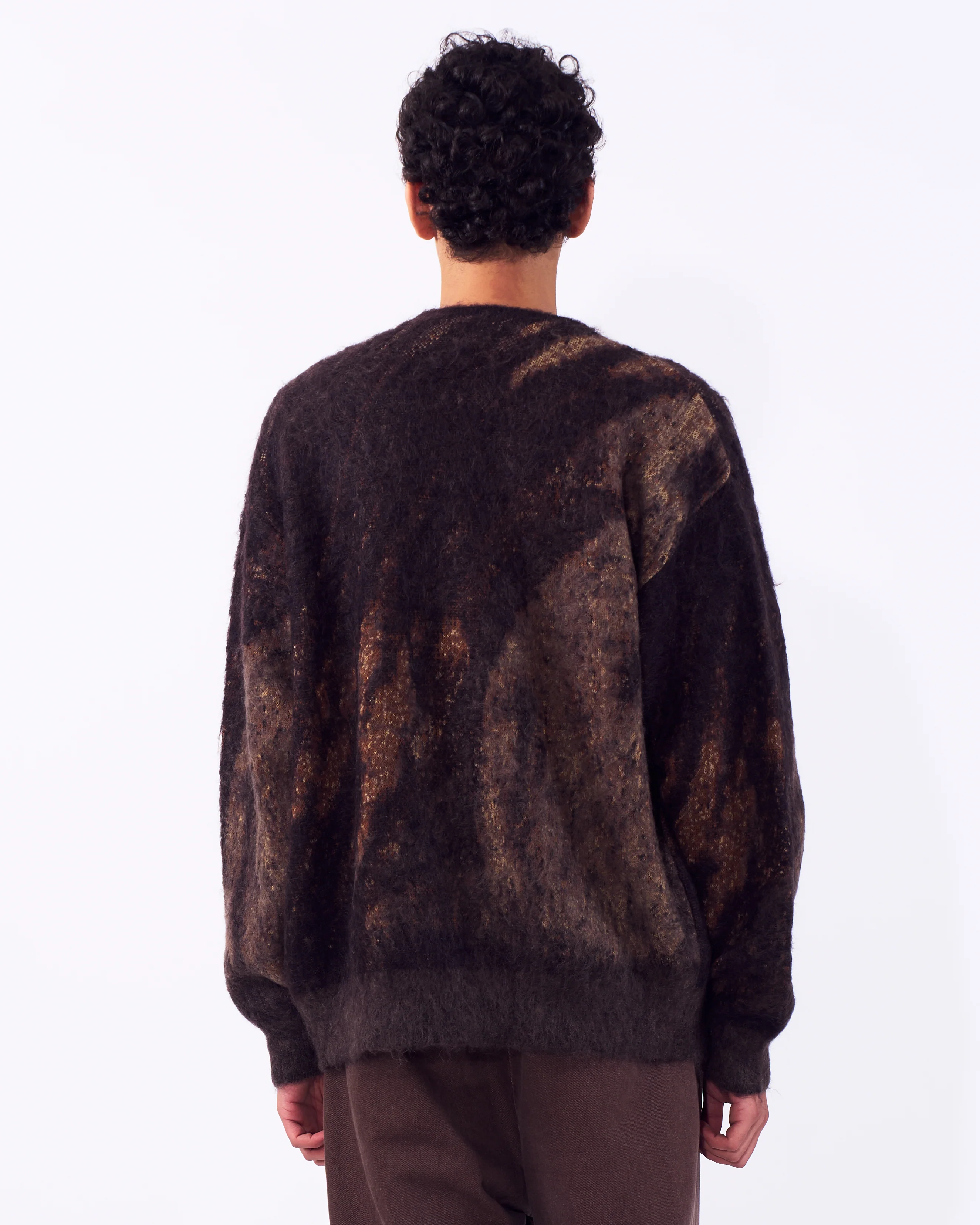 Abstract Jaquard Mohair Cardigan - Image 4
