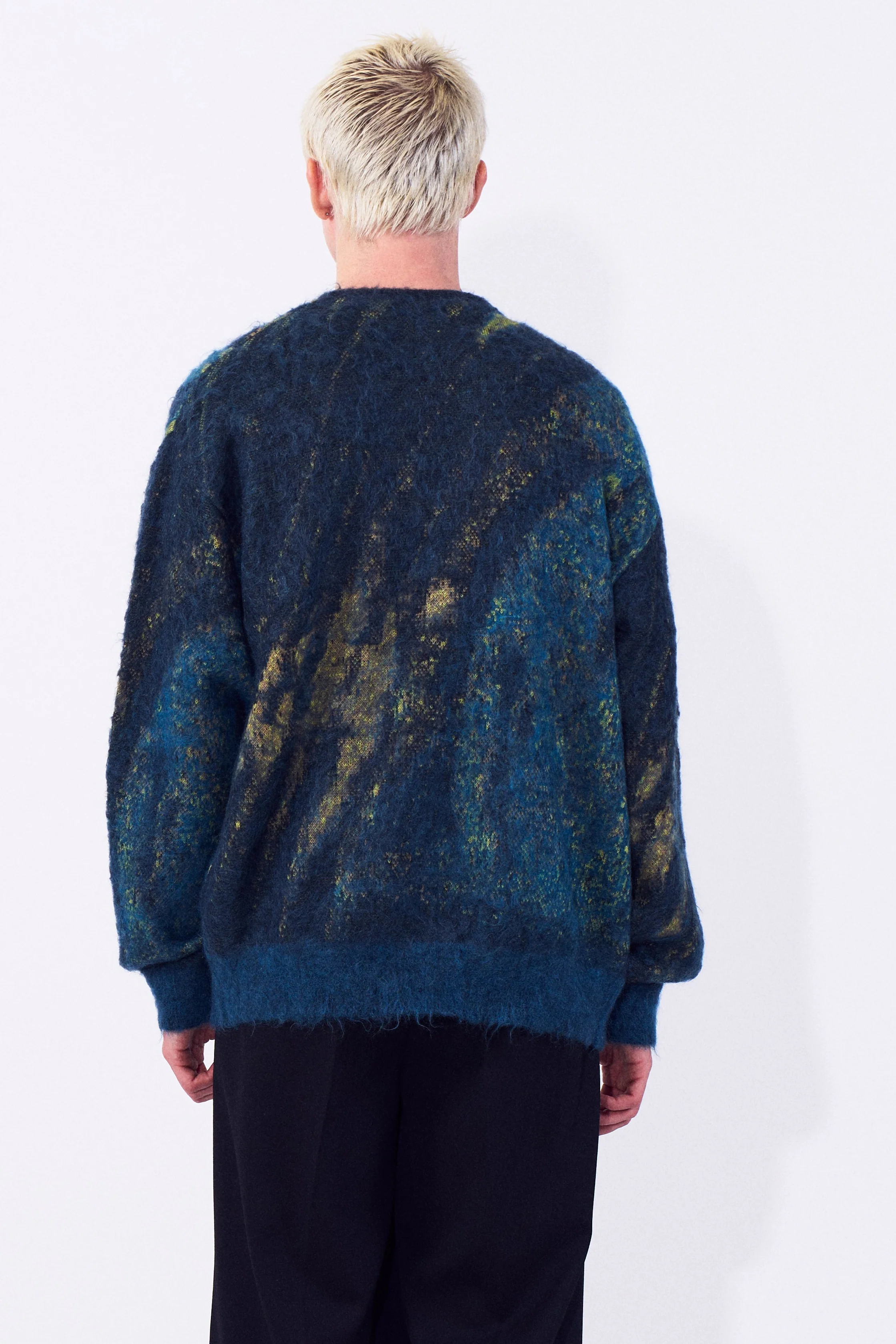 Abstract Jaquard Mohair Cardigan - Image 8