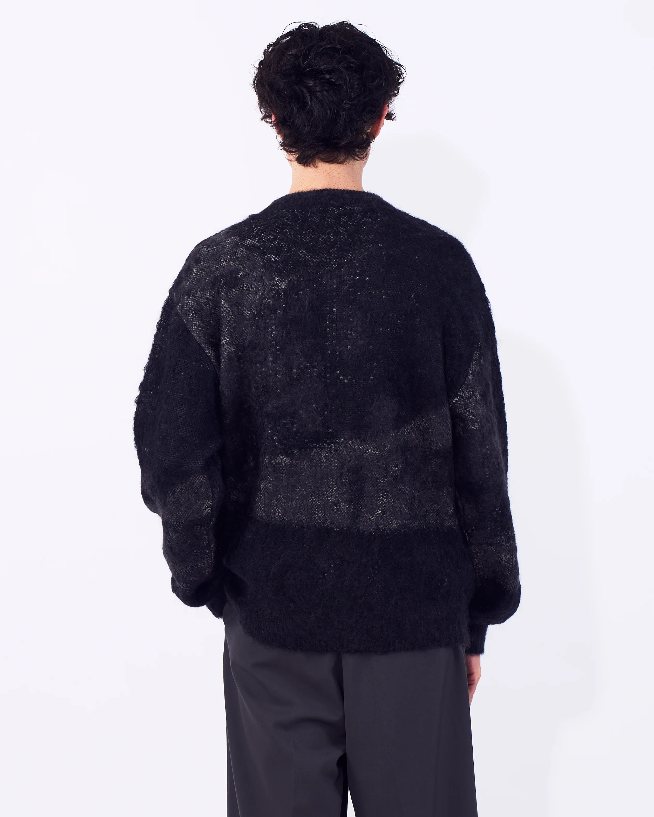 Abstract Jaquard Mohair Sweater - Image 4