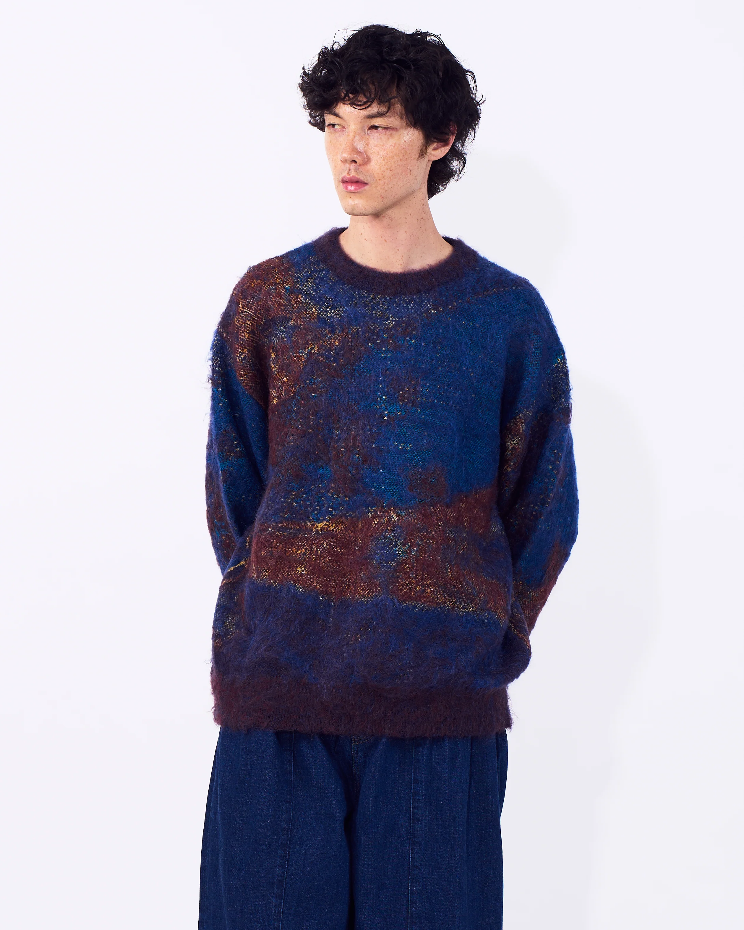 Abstract Jaquard Mohair Sweater - Image 7
