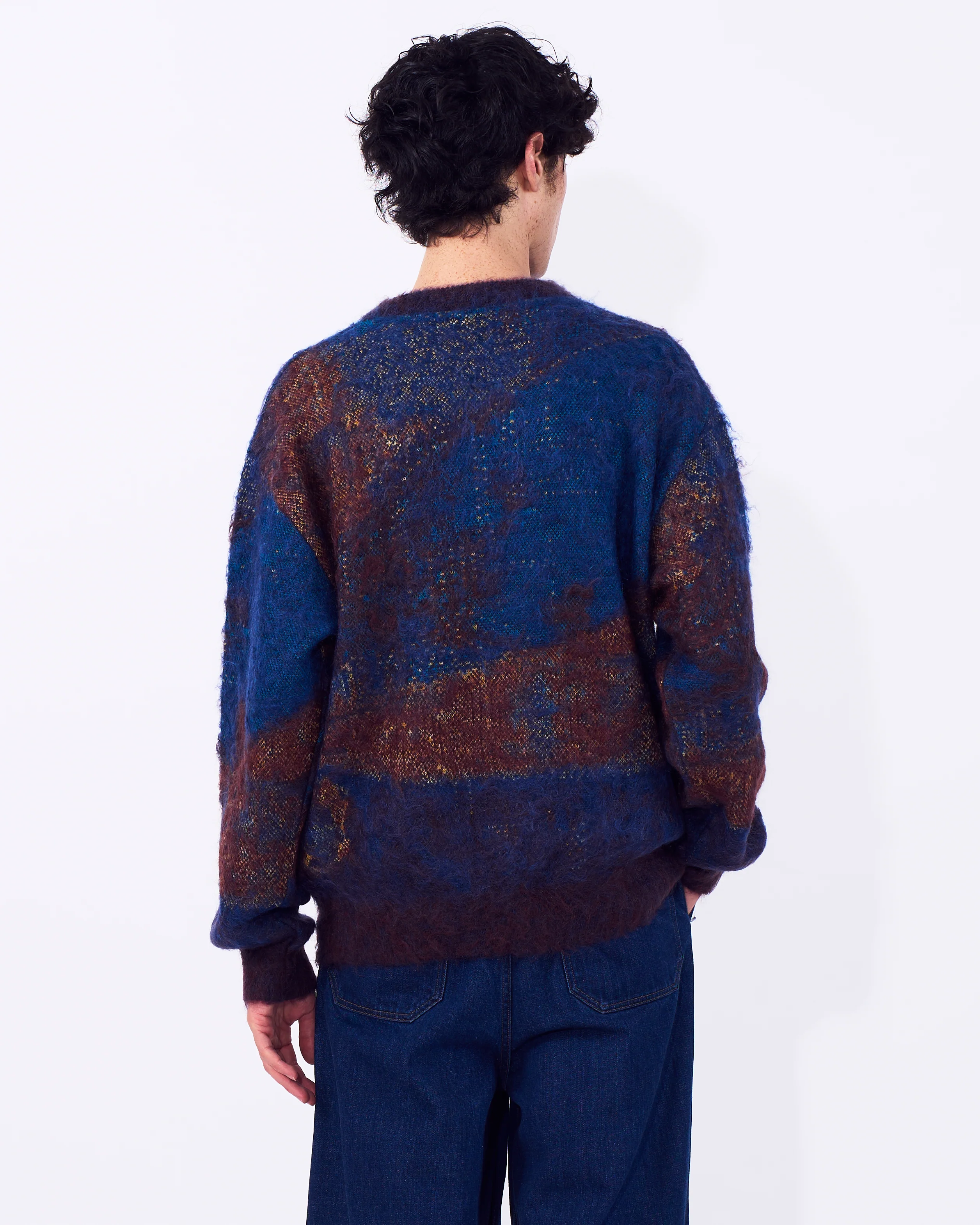 Abstract Jaquard Mohair Sweater - Image 9