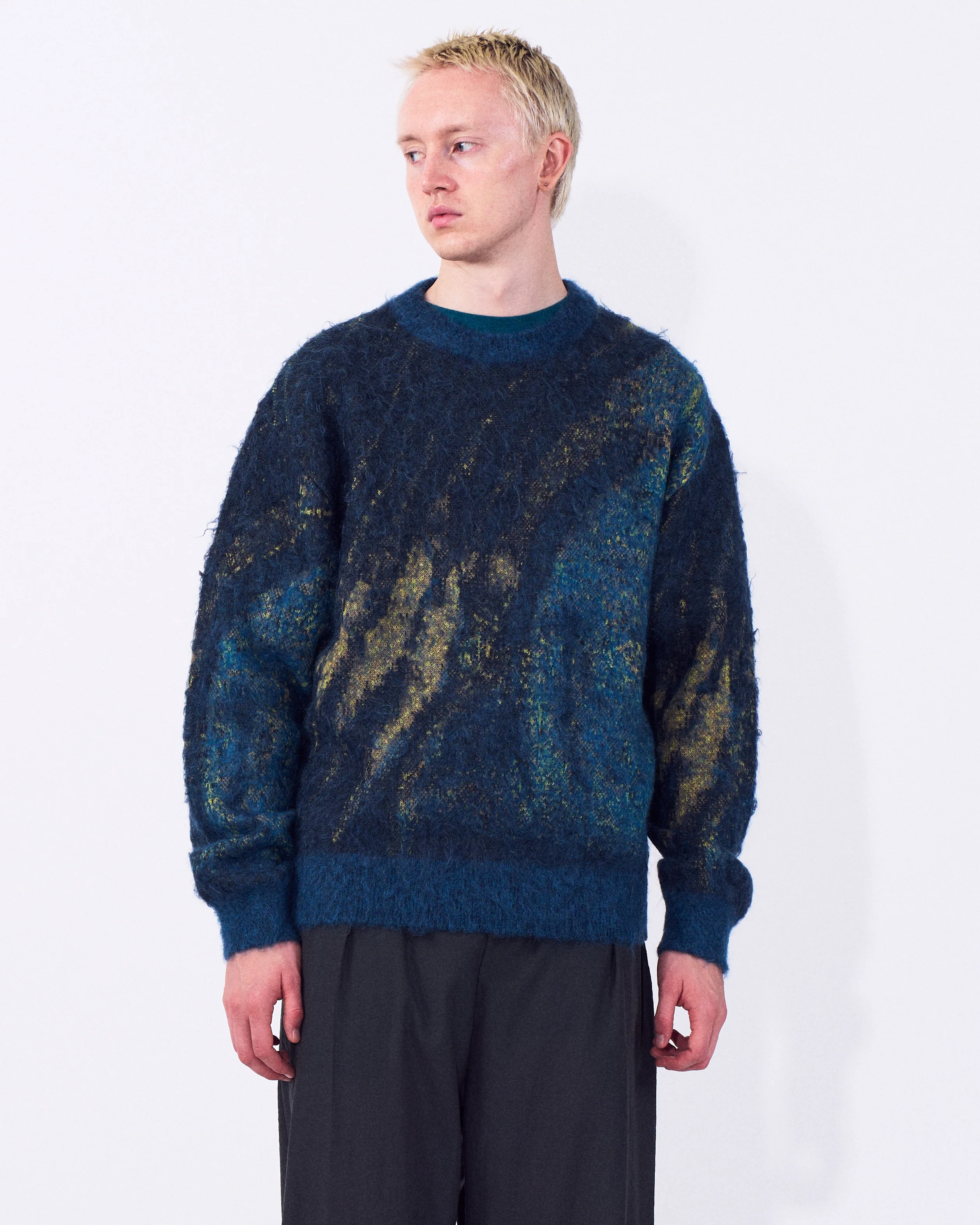 Abstract Jaquard Mohair Sweater - Image 6