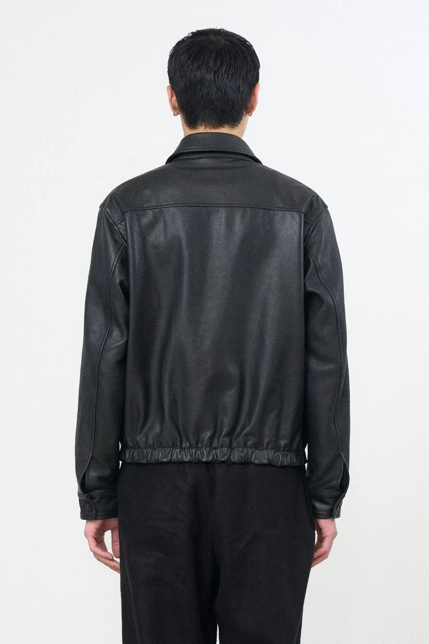 Carf Leather Zip Blouson - Image 4