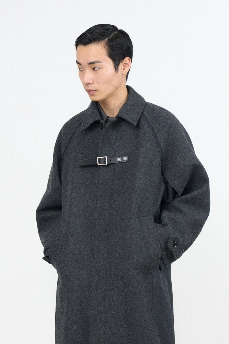 YOKE×Graphpaper Melton / gabadine Connected Bal Collar Coat - Image 3