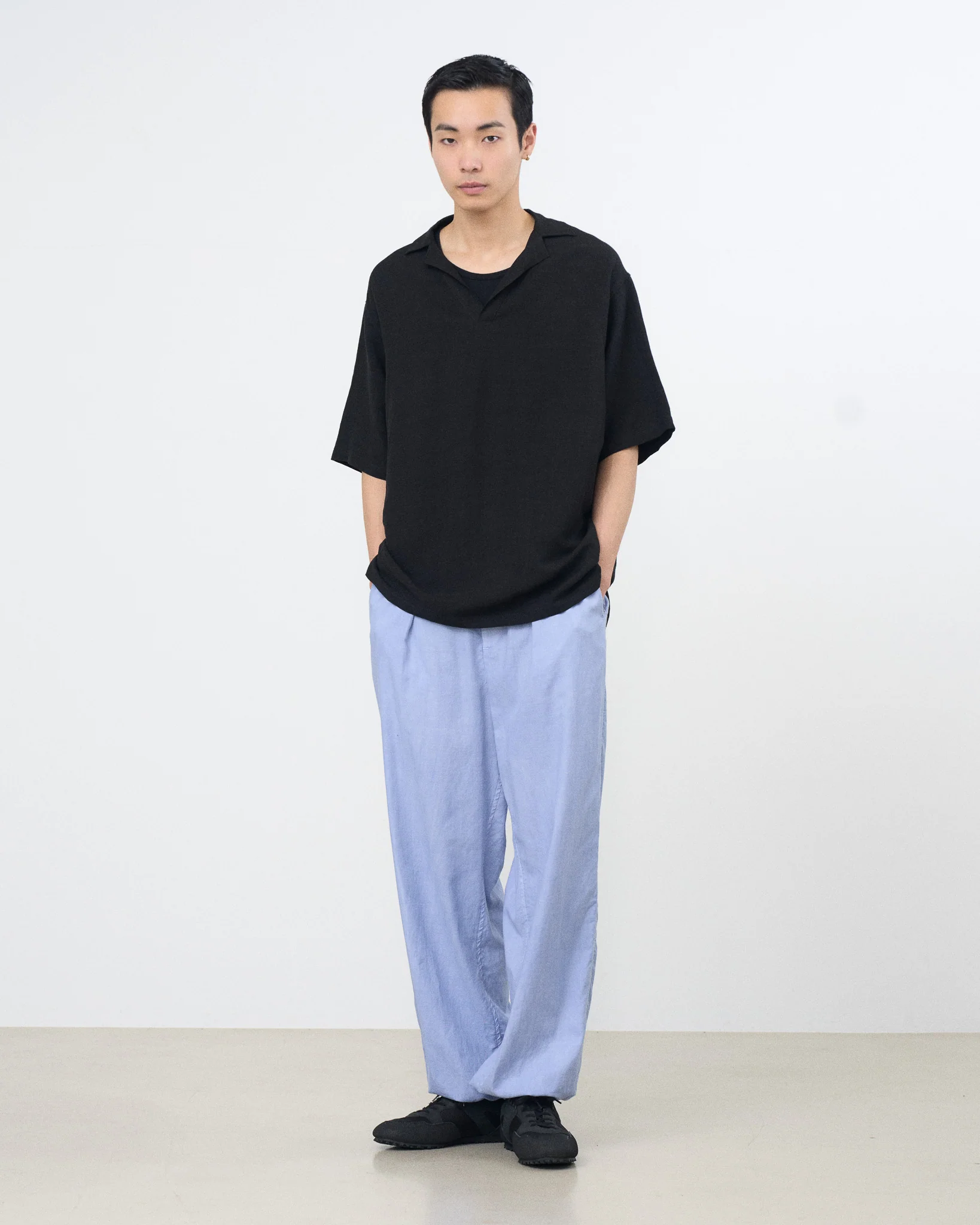 Cotton Silk Twill Garment-Dyed Easy Pants - Image 11