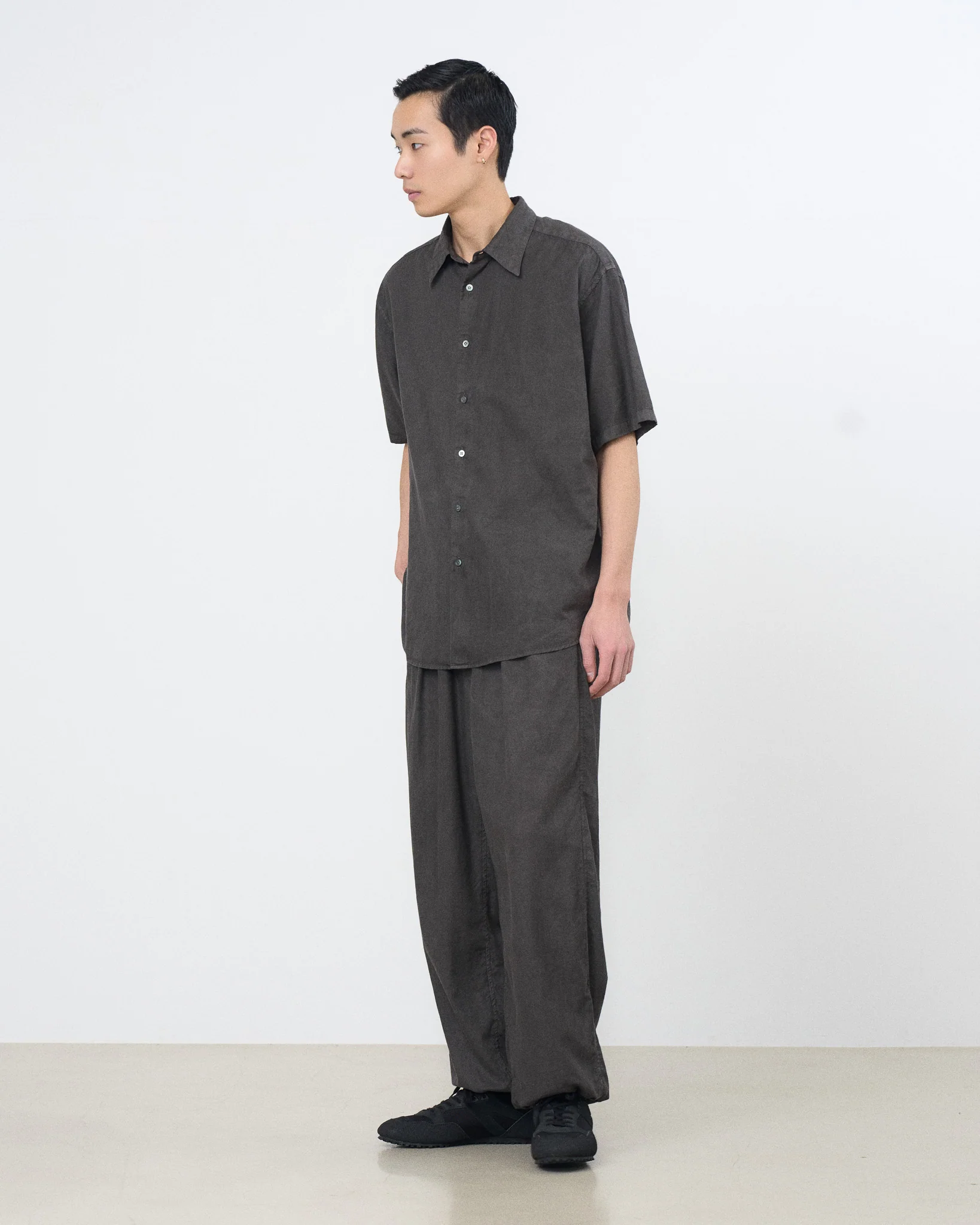 Cotton Silk Twill Garment-Dyed Loosed Shirt - Image 13