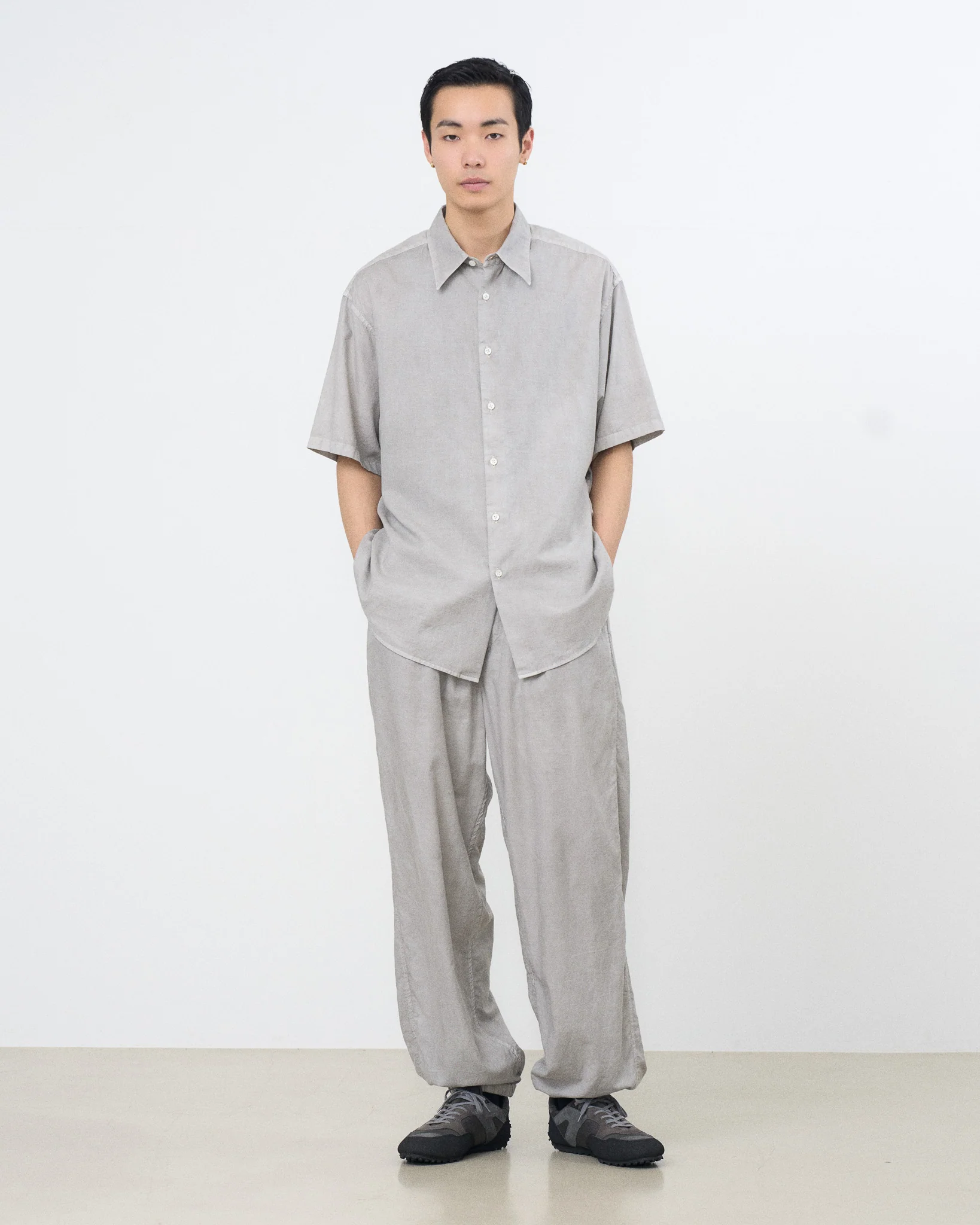 Cotton Silk Twill Garment-Dyed Loosed Shirt - Image 3