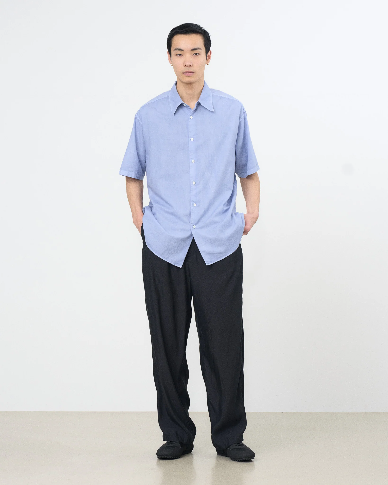 Cotton Silk Twill Garment-Dyed Loosed Shirt - Image 8