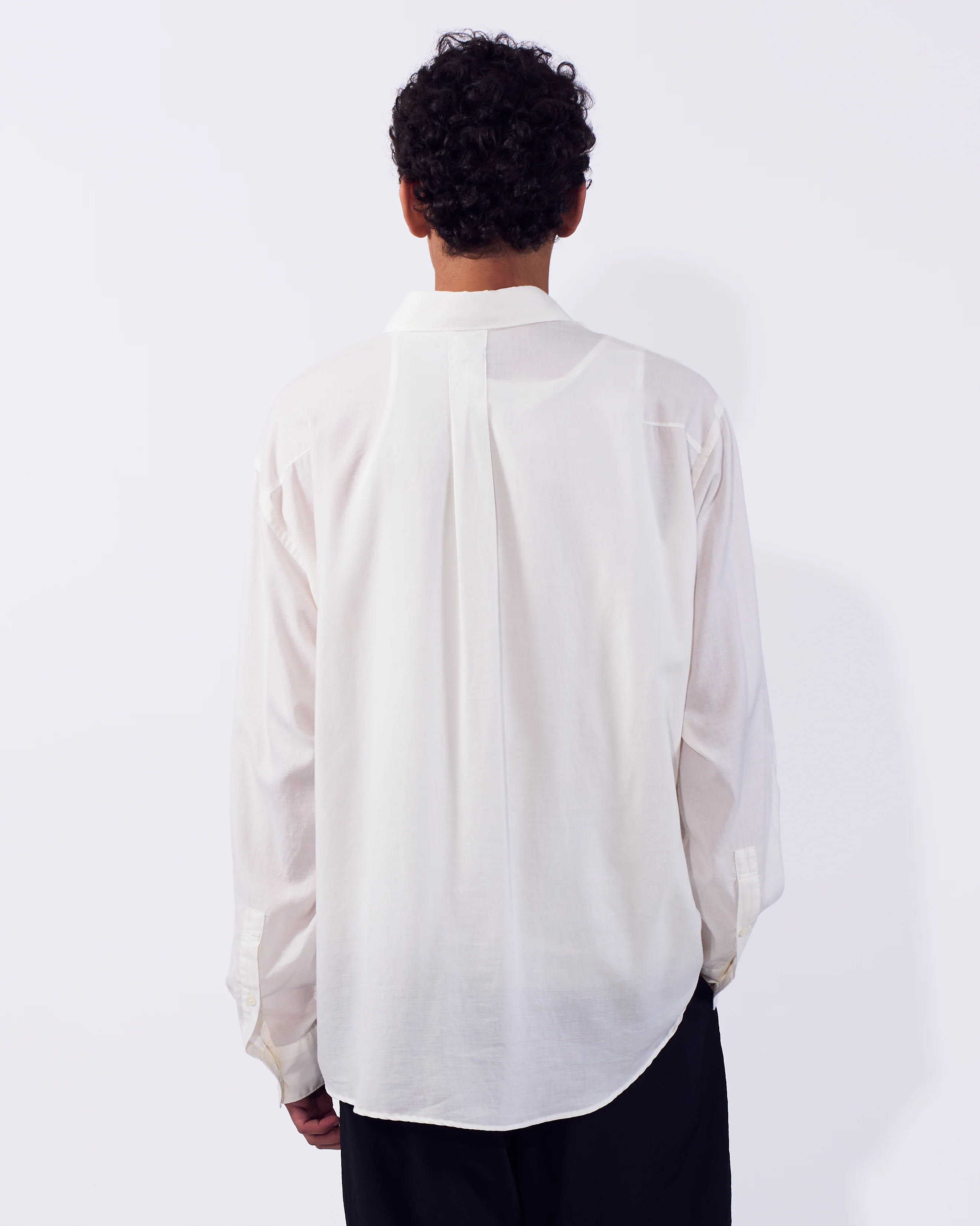 Cotton Silk Twill Garment-dyed Loosed Shirt - Image 4