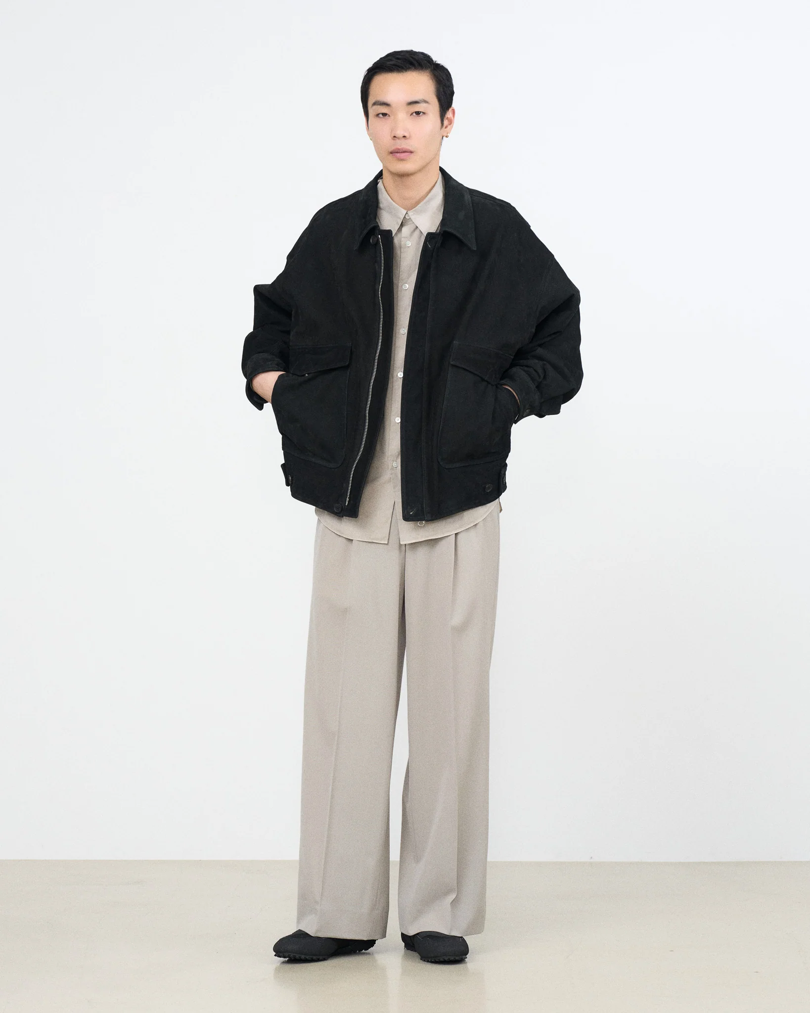 YOKE×Graphpaper Cow Nuback Leather Flight Jacket - Image 4