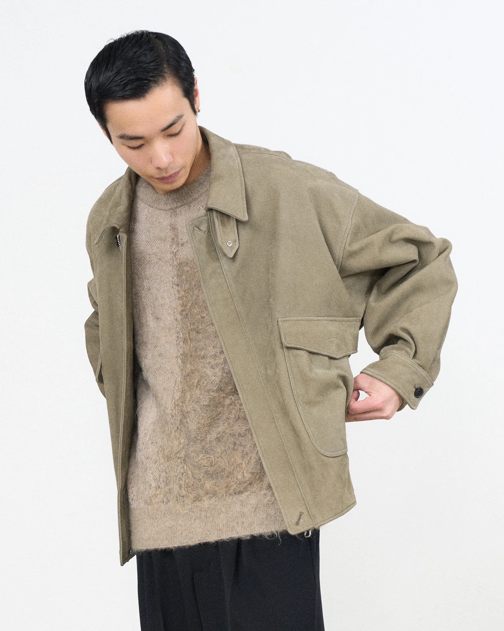 YOKE×Graphpaper Cow Nuback Leather Flight Jacket - Image 8