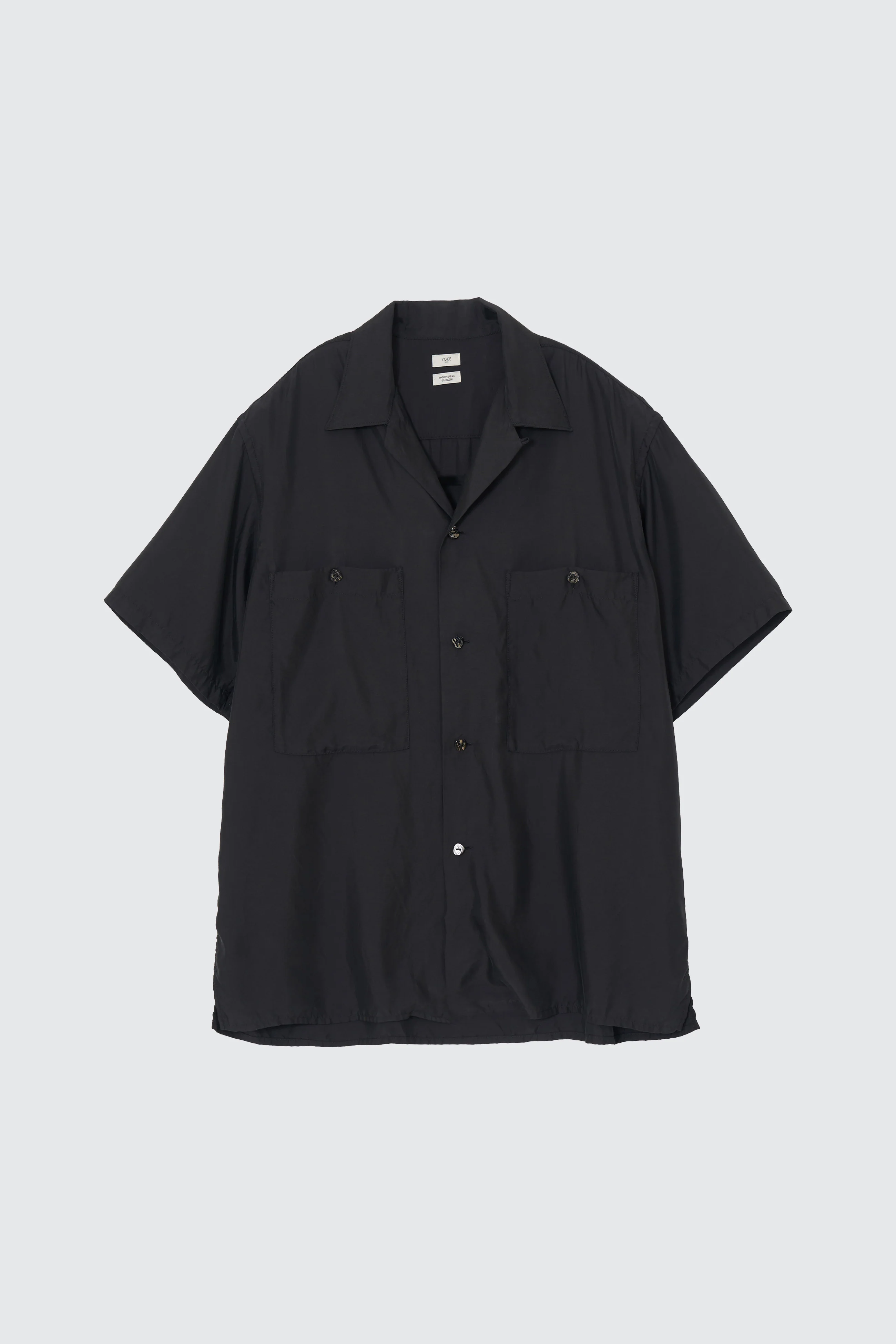 Cupro Polyester Washable Twill Open Collar Shirt - Image 6