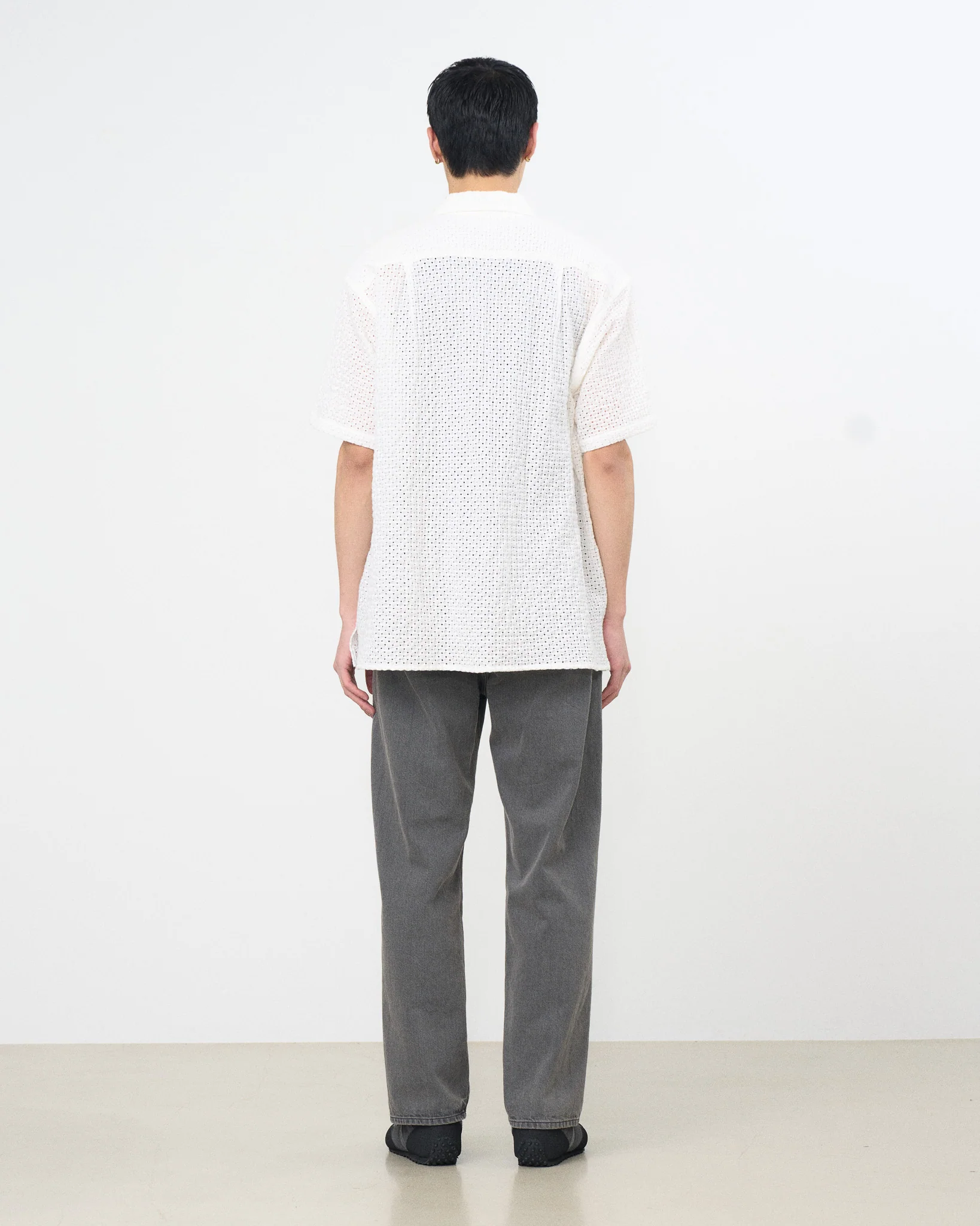 Denim Wide Straight Pants Vintage Wash - Image 4