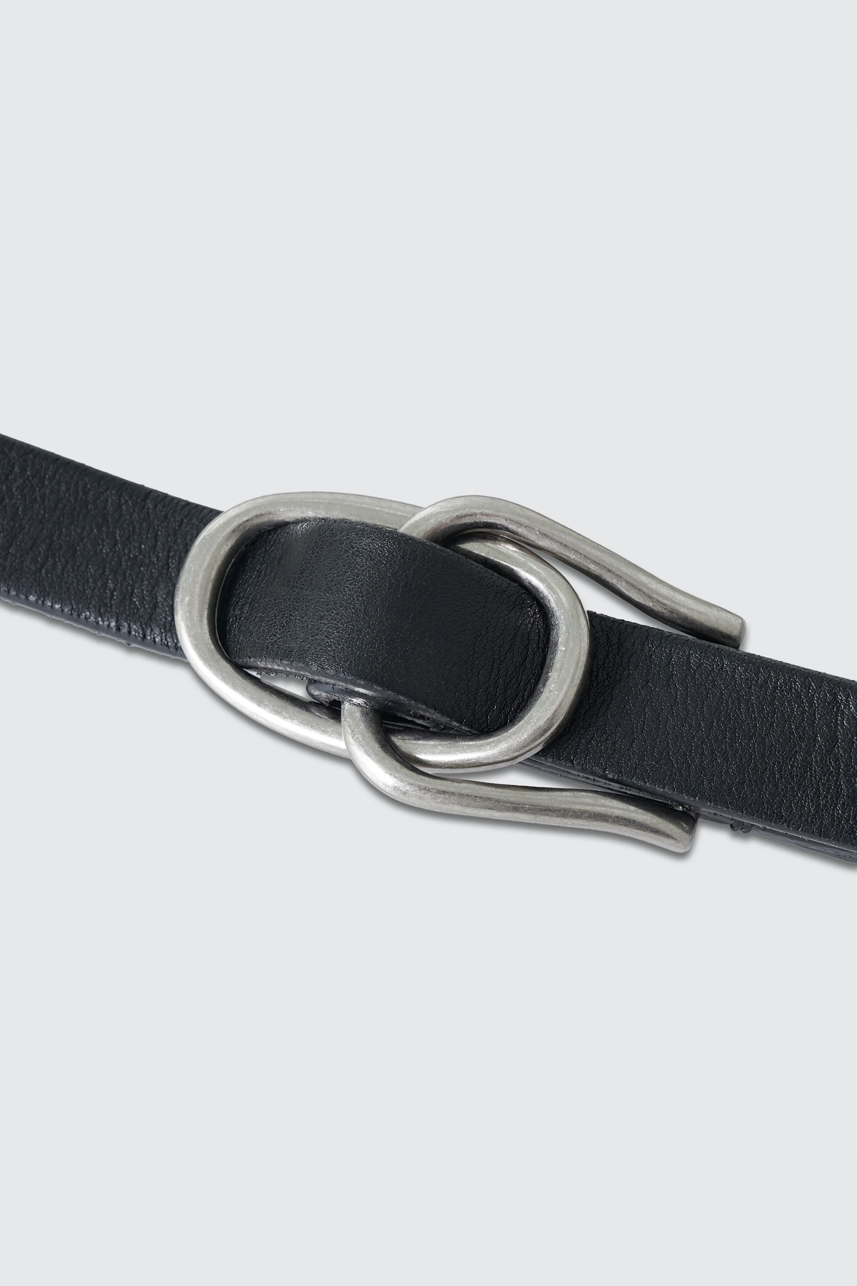 Double Buckle Leather Belt - Image 3