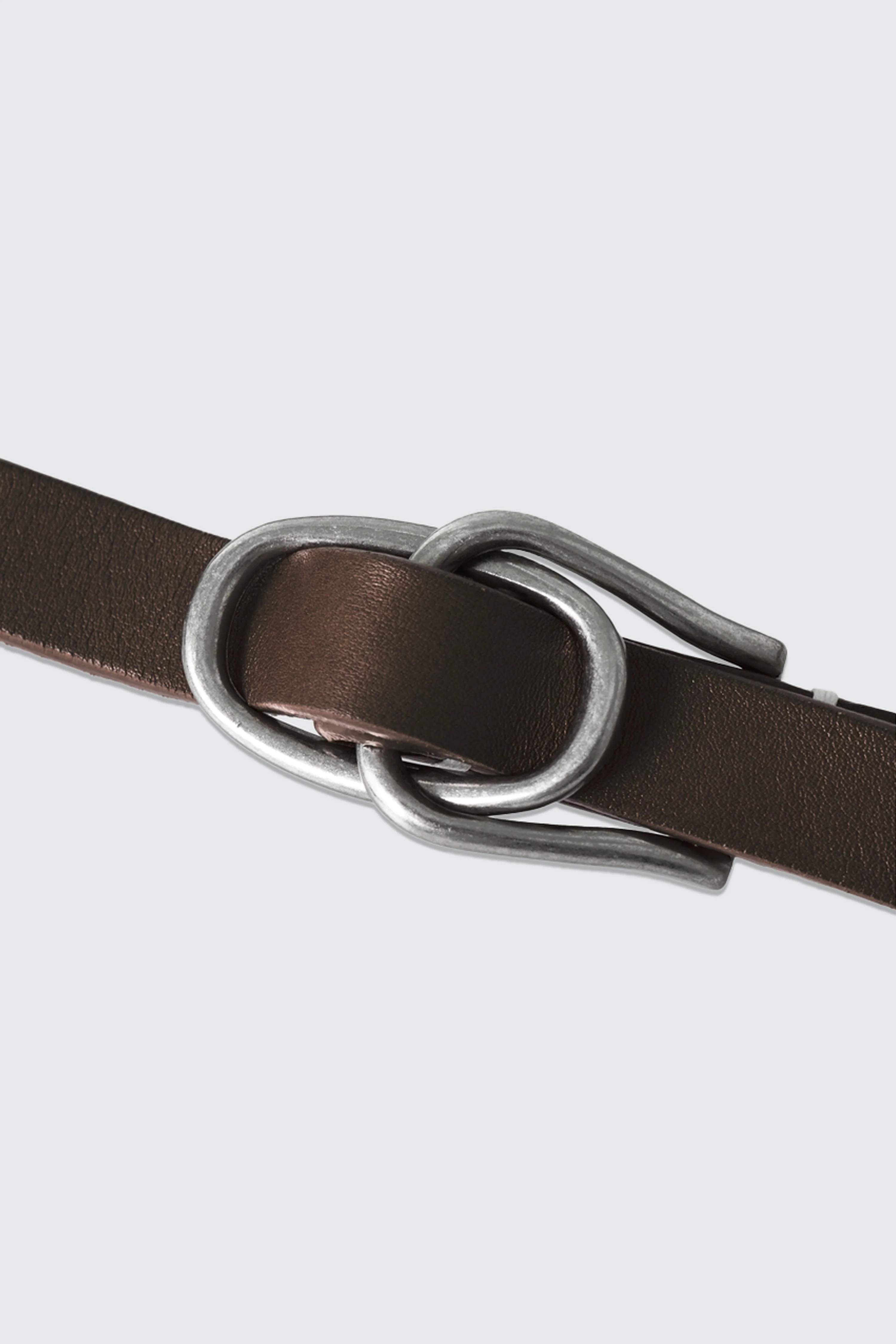 Double Buckle Leather Belt - Image 7
