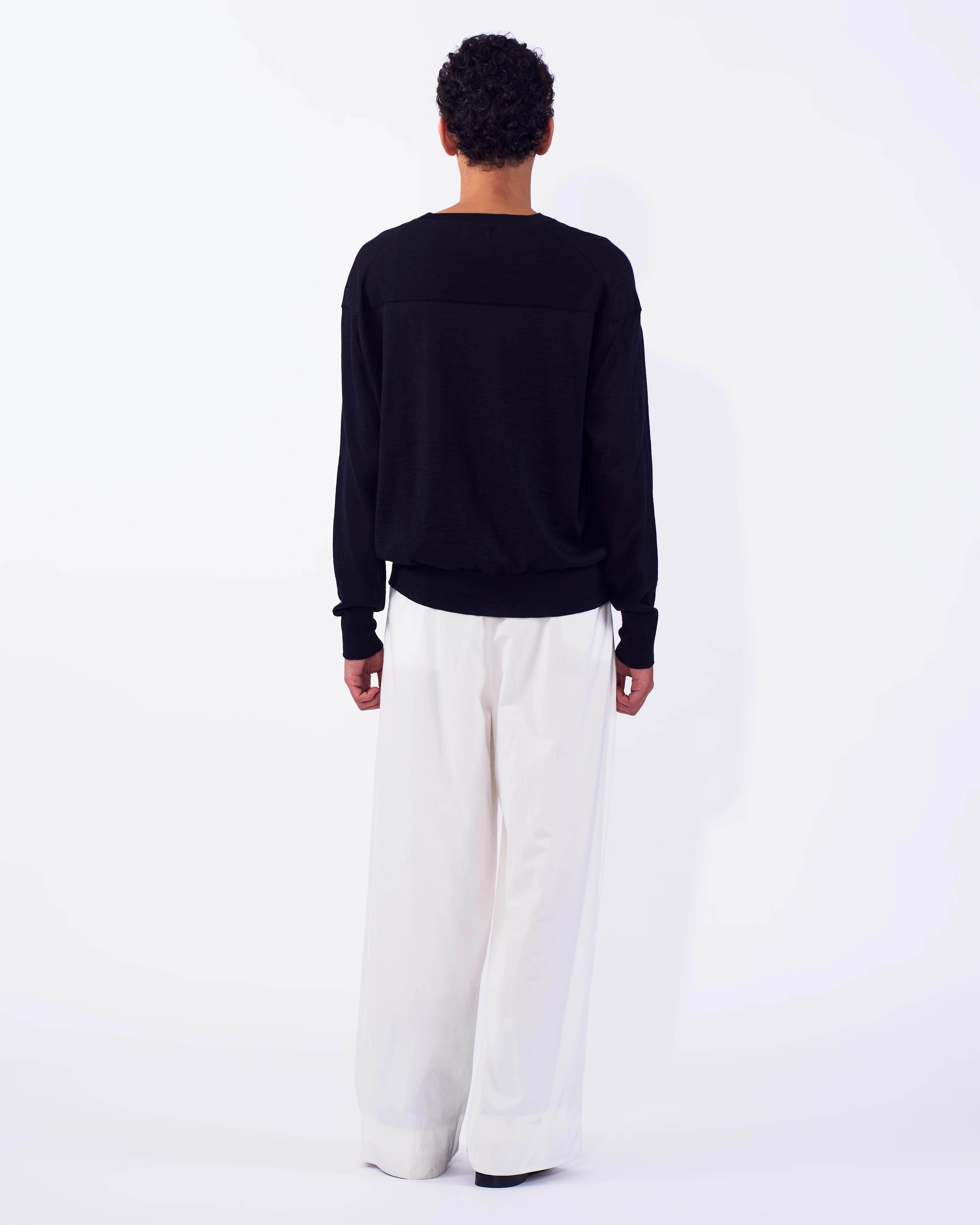 Cotton Typewriter Garment-dyed 3pleated Tapered Trousers - Image 4
