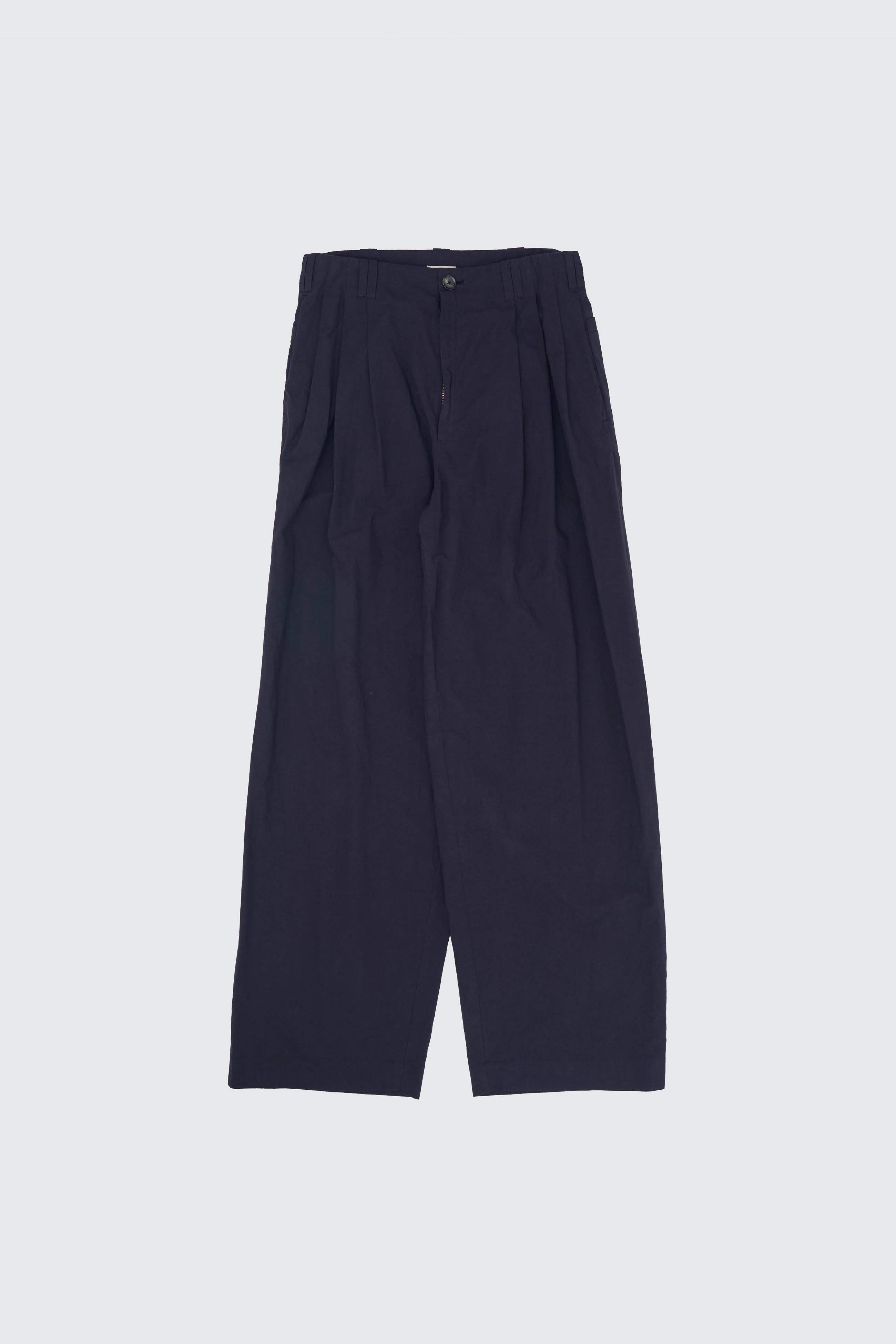 Cotton Typewriter Garment-dyed 3pleated Tapered Trousers - Image 9