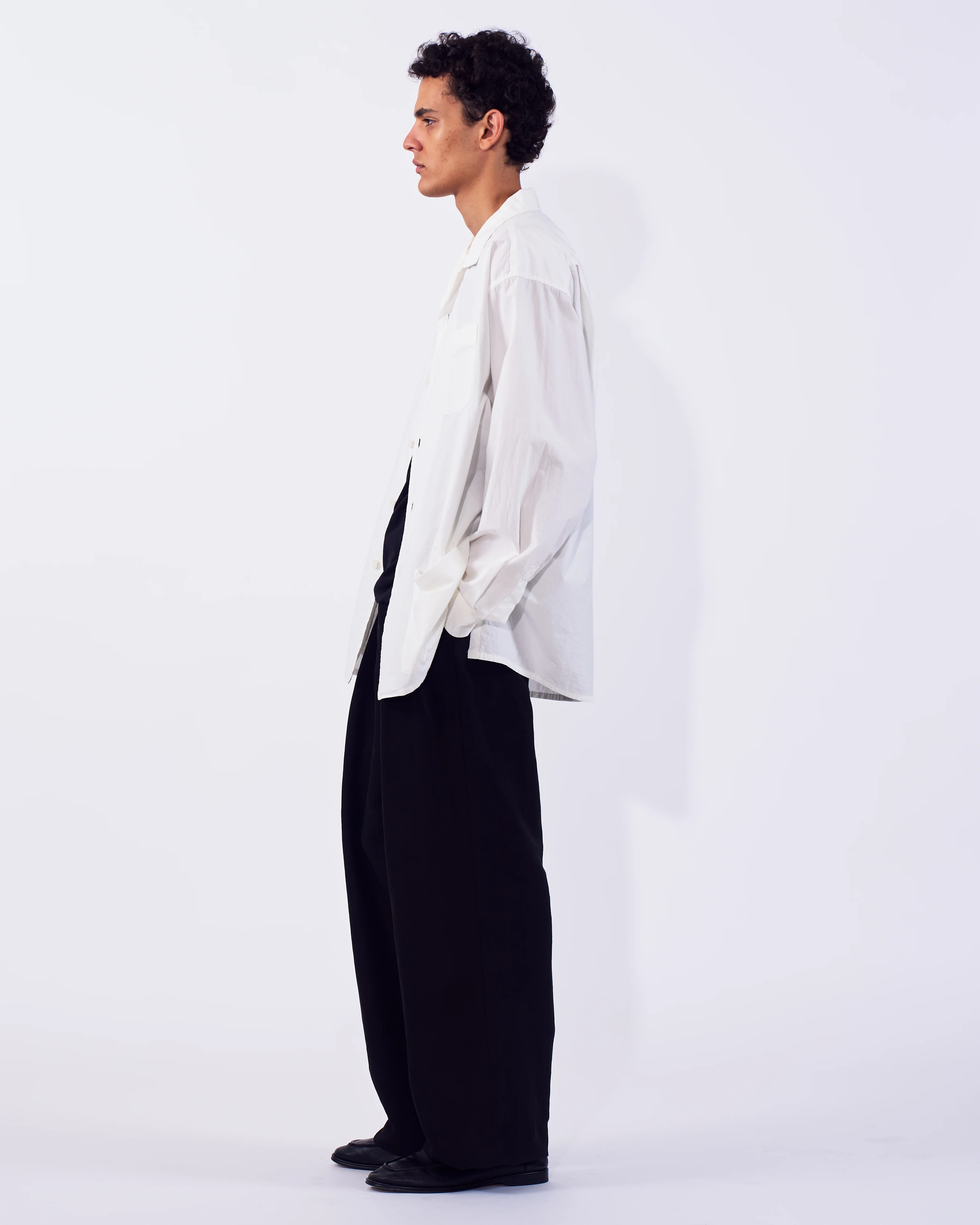 Cotton Typewriter Garment-dyed Shirt Jacket - Image 3
