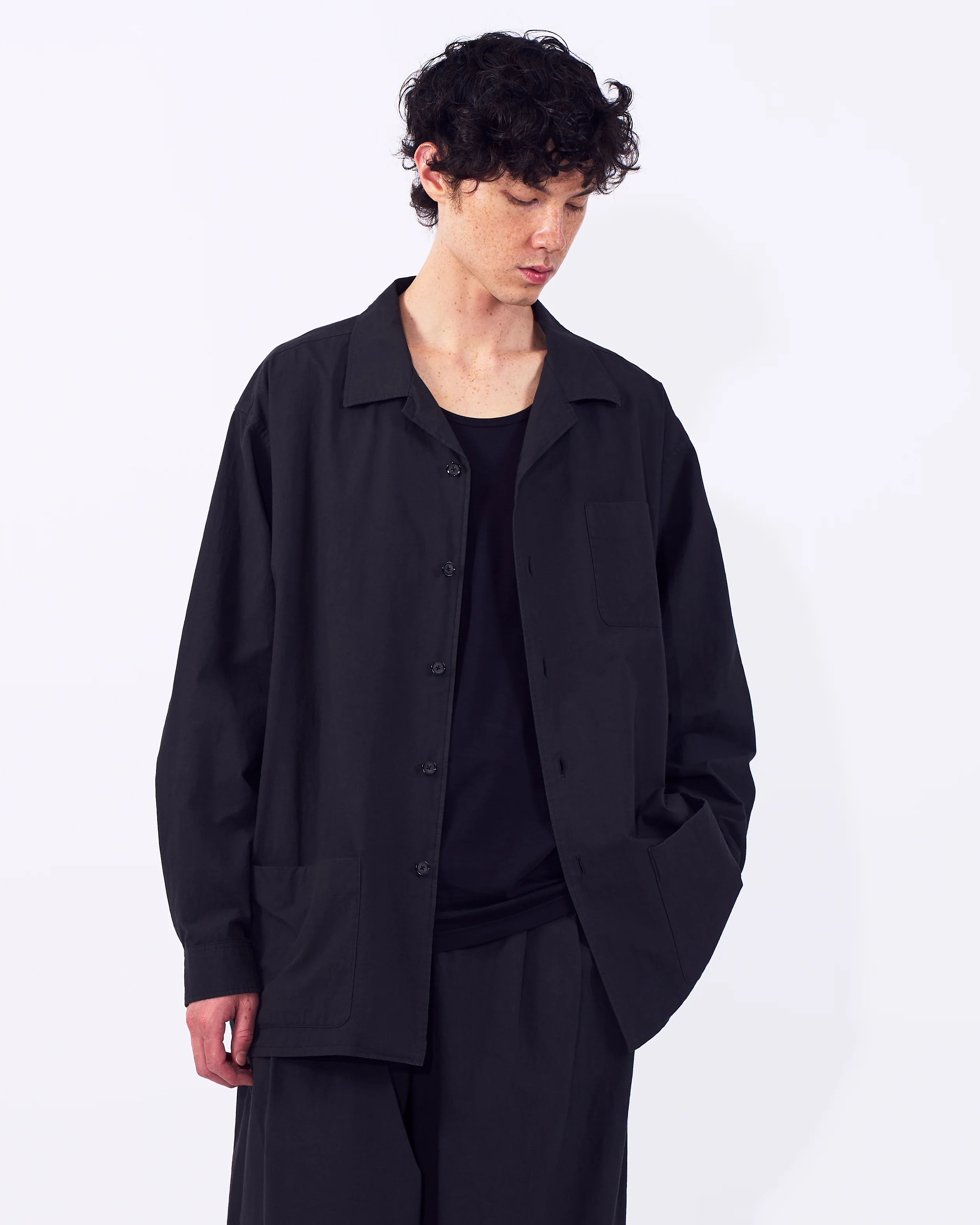 Cotton Typewriter Garment-dyed Shirt Jacket - Image 6