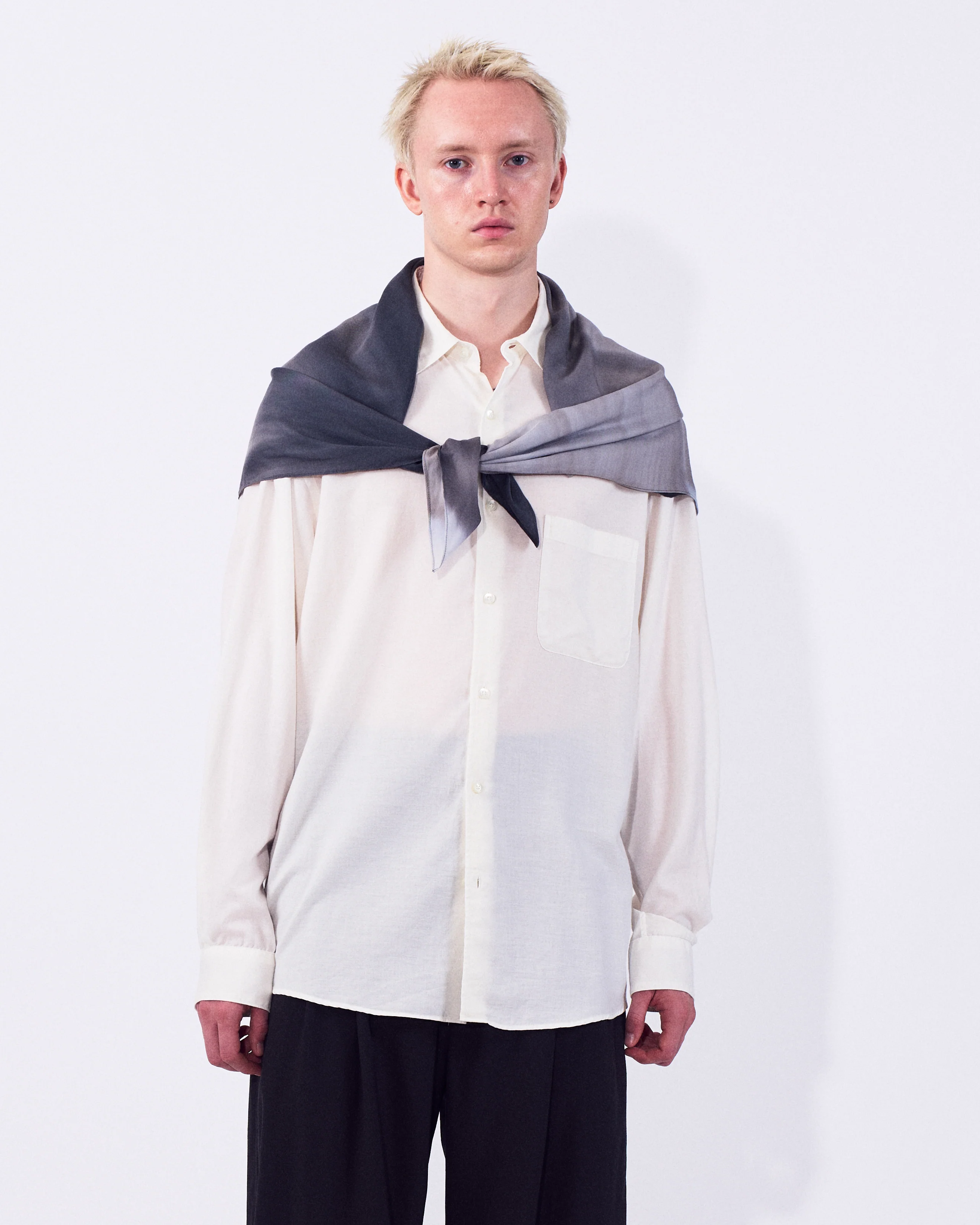 Cotton Rayon Silk Lawn Hand Painted Scarf - Image 3
