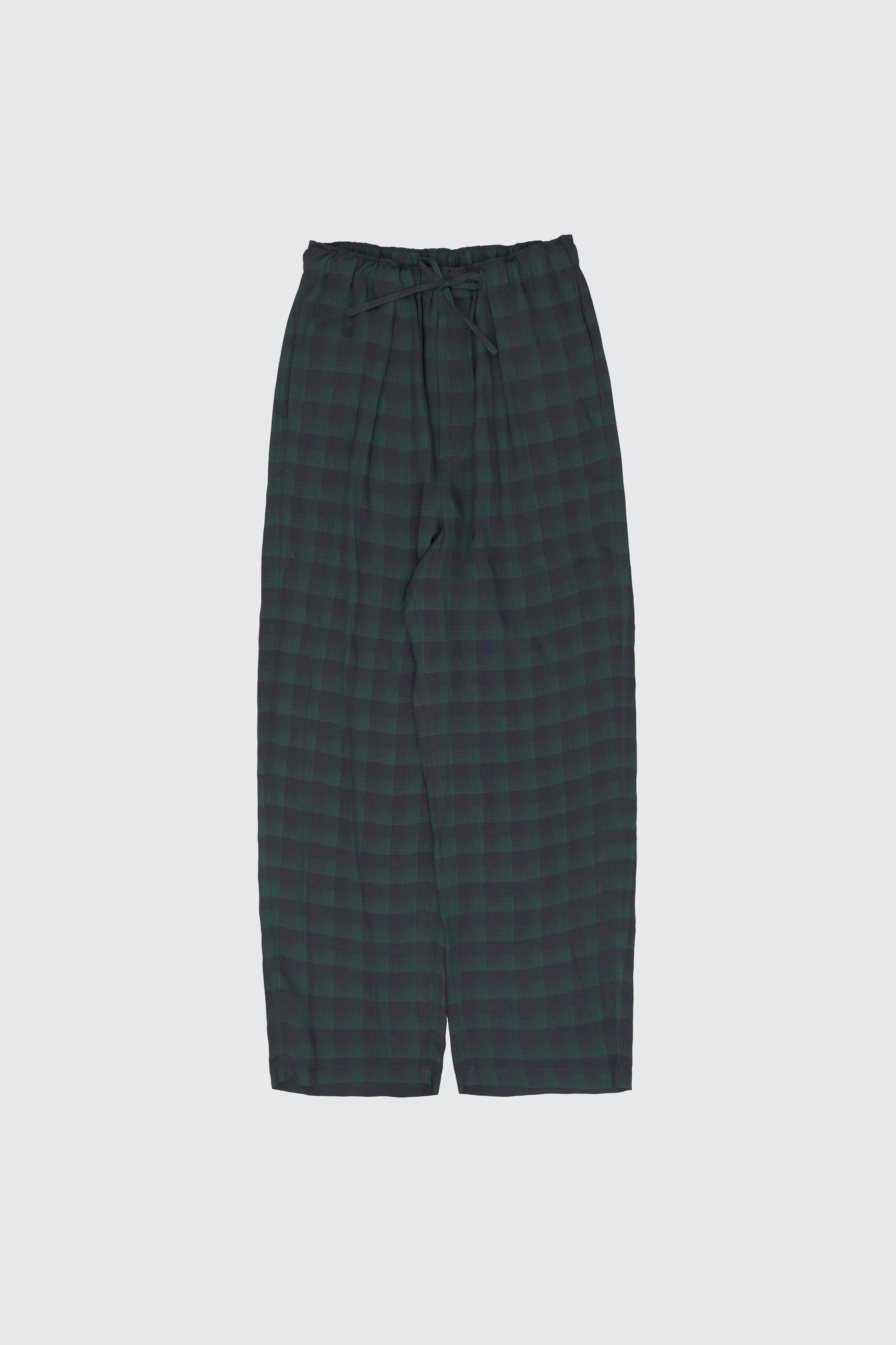 Rayon Acetate Jacqard Plaid 1pleated Easy Pants - Image 9