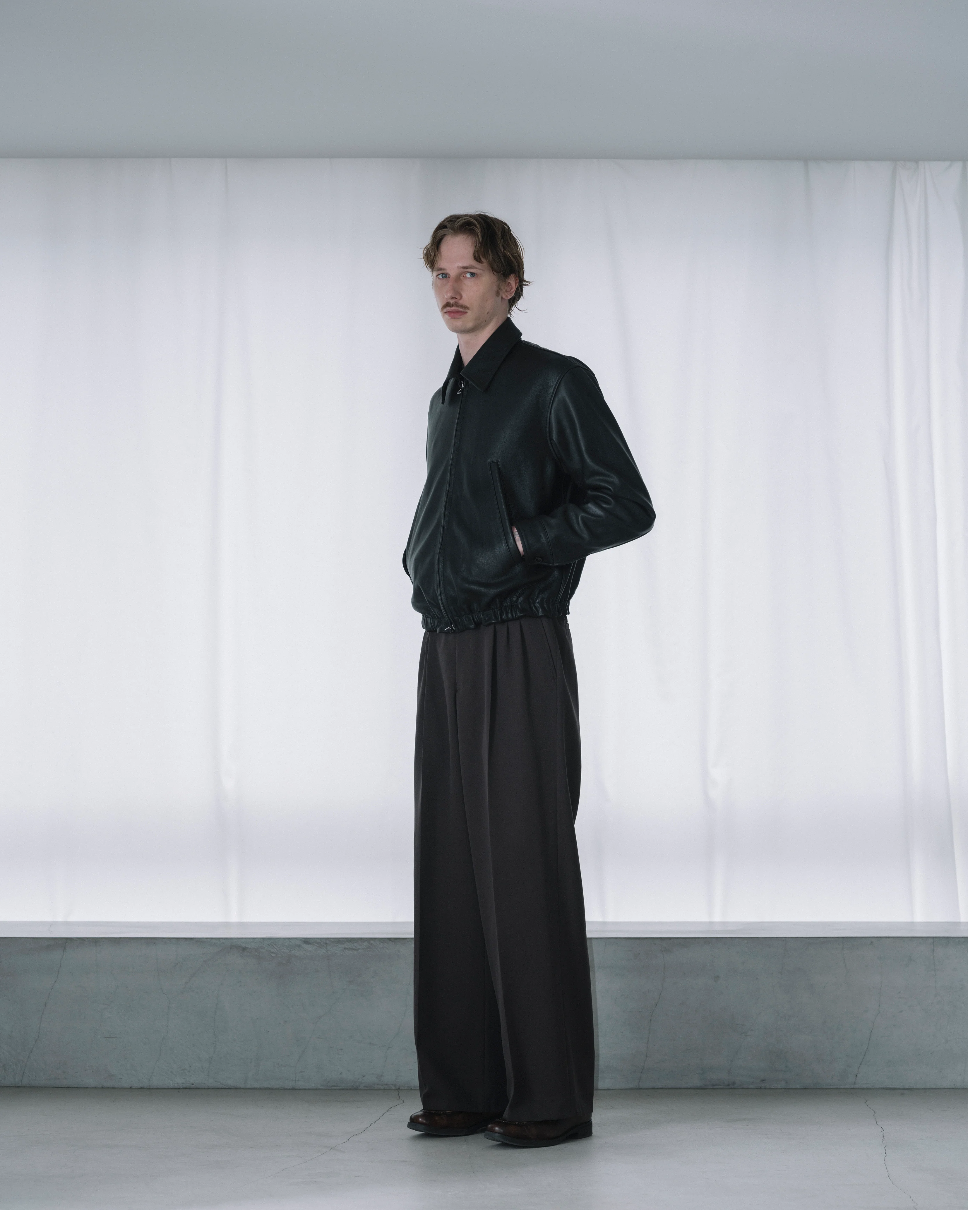 Goat Suade Nappalan Leather Zip Blouson - Image 3