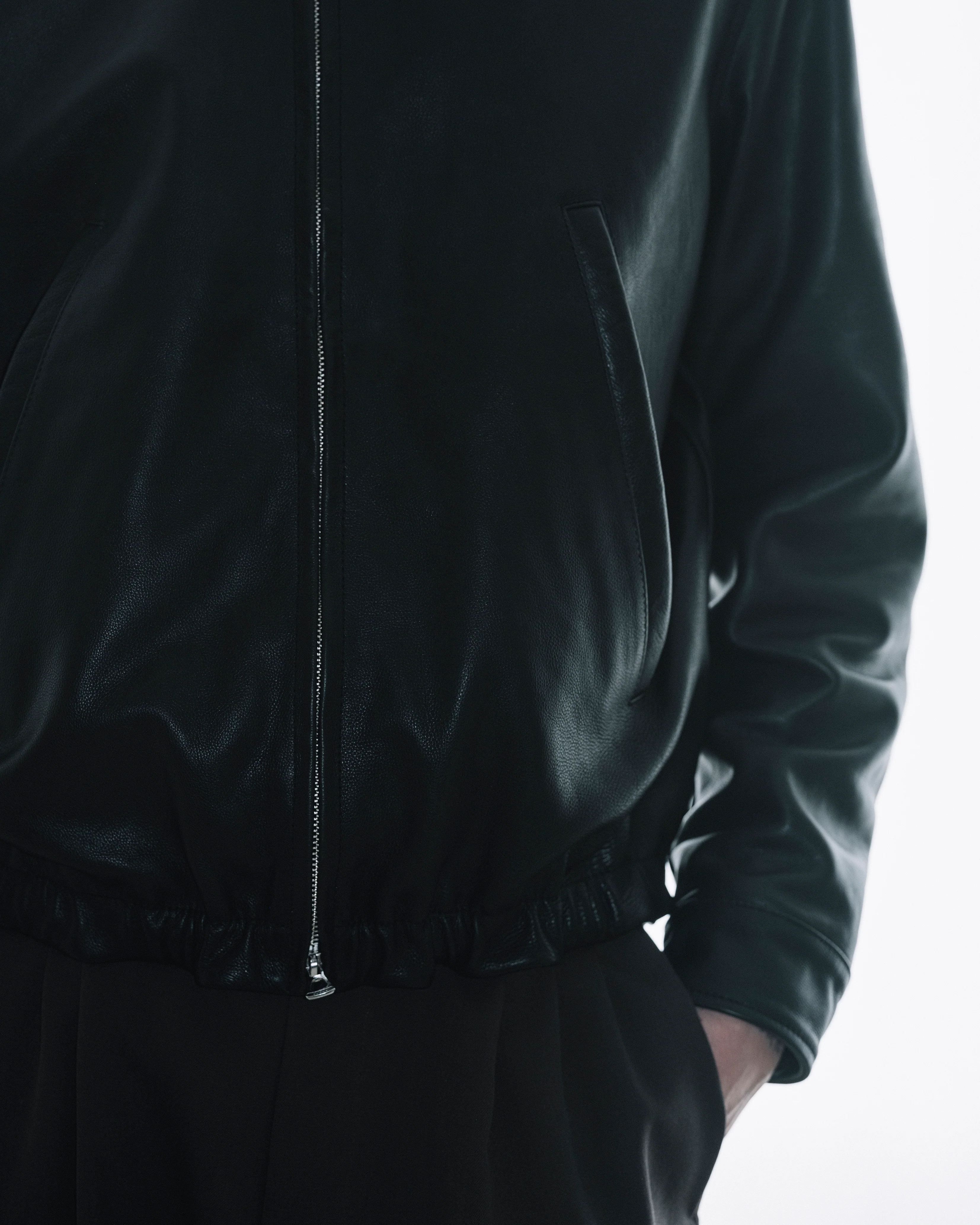 Goat Suade Nappalan Leather Zip Blouson - Image 4