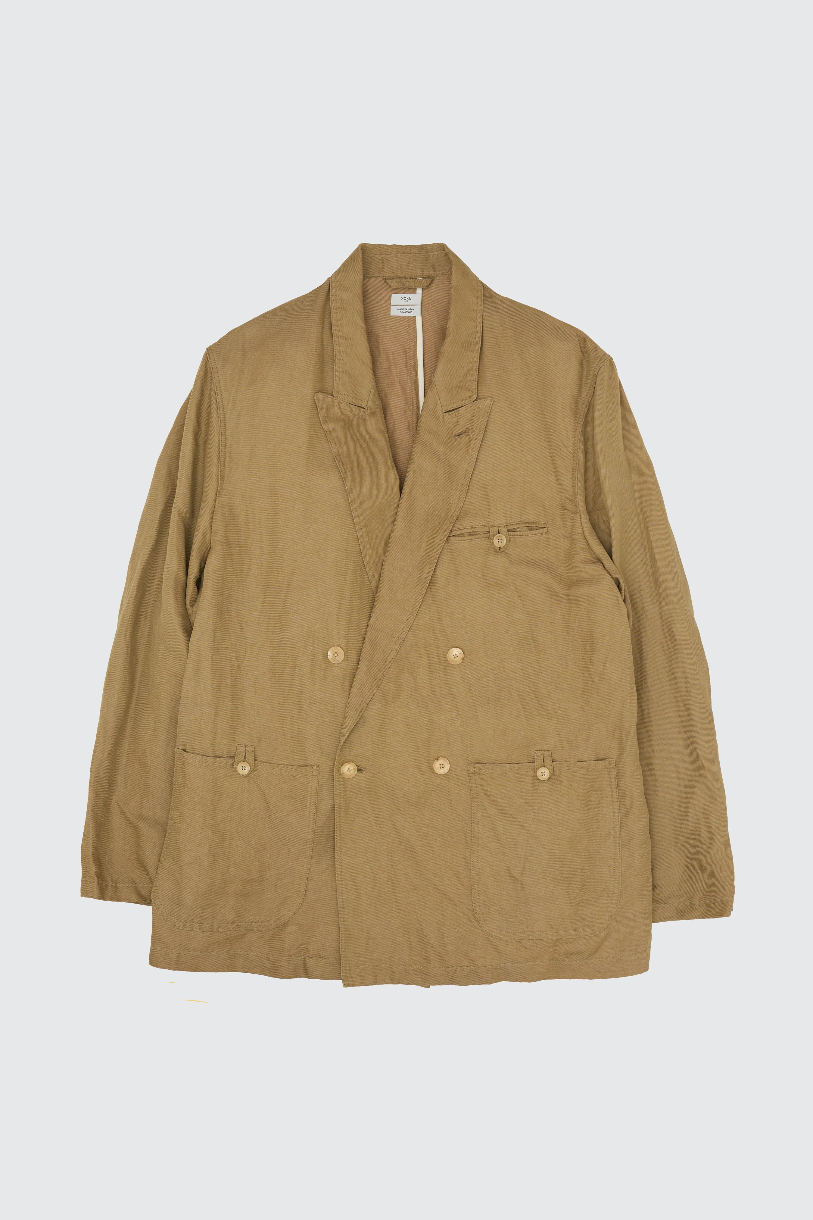 Linen Silk Kersey Double Breasted Blezer - Image 6