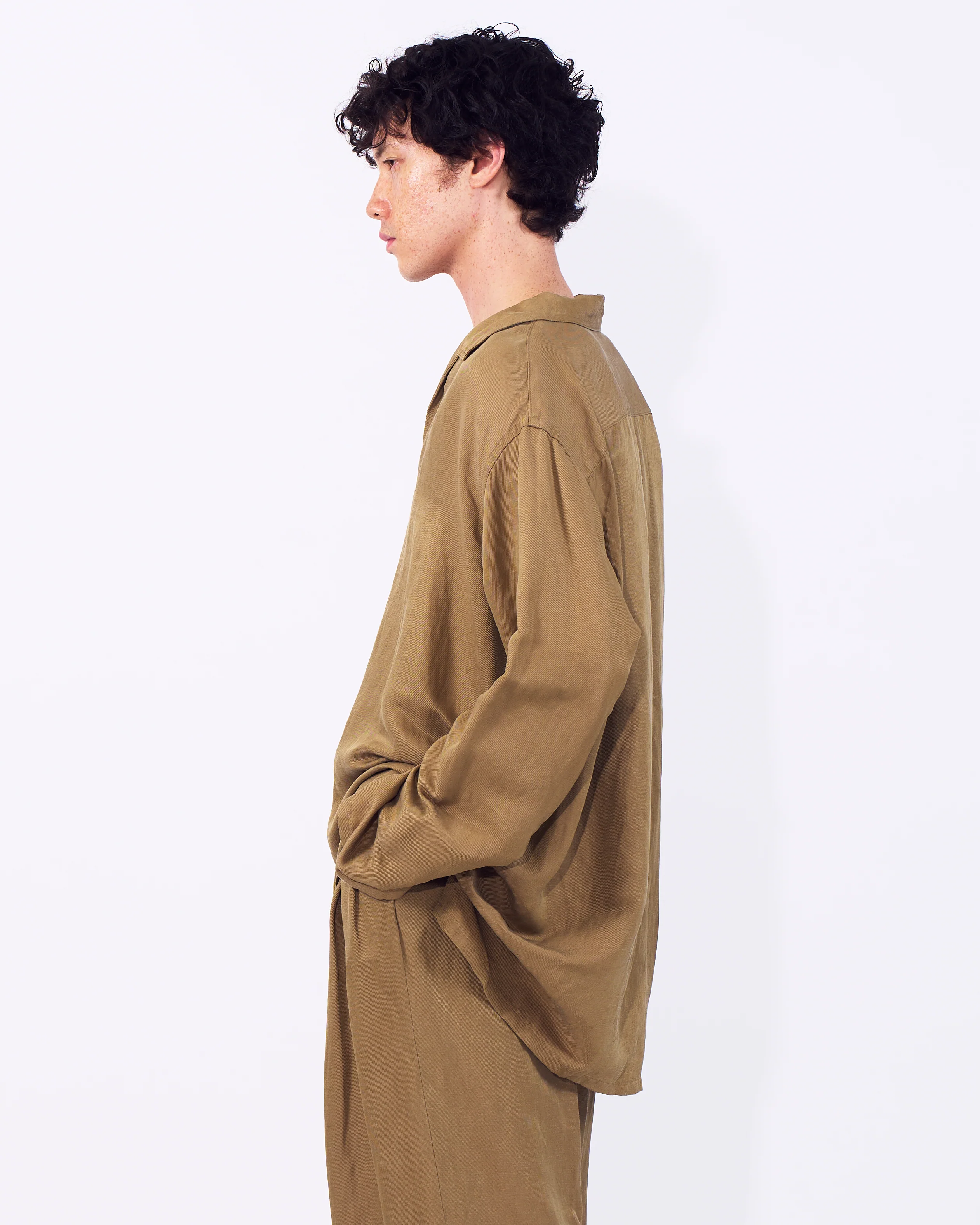 Linen Silk Kersey Skipper Shirt - Image 3