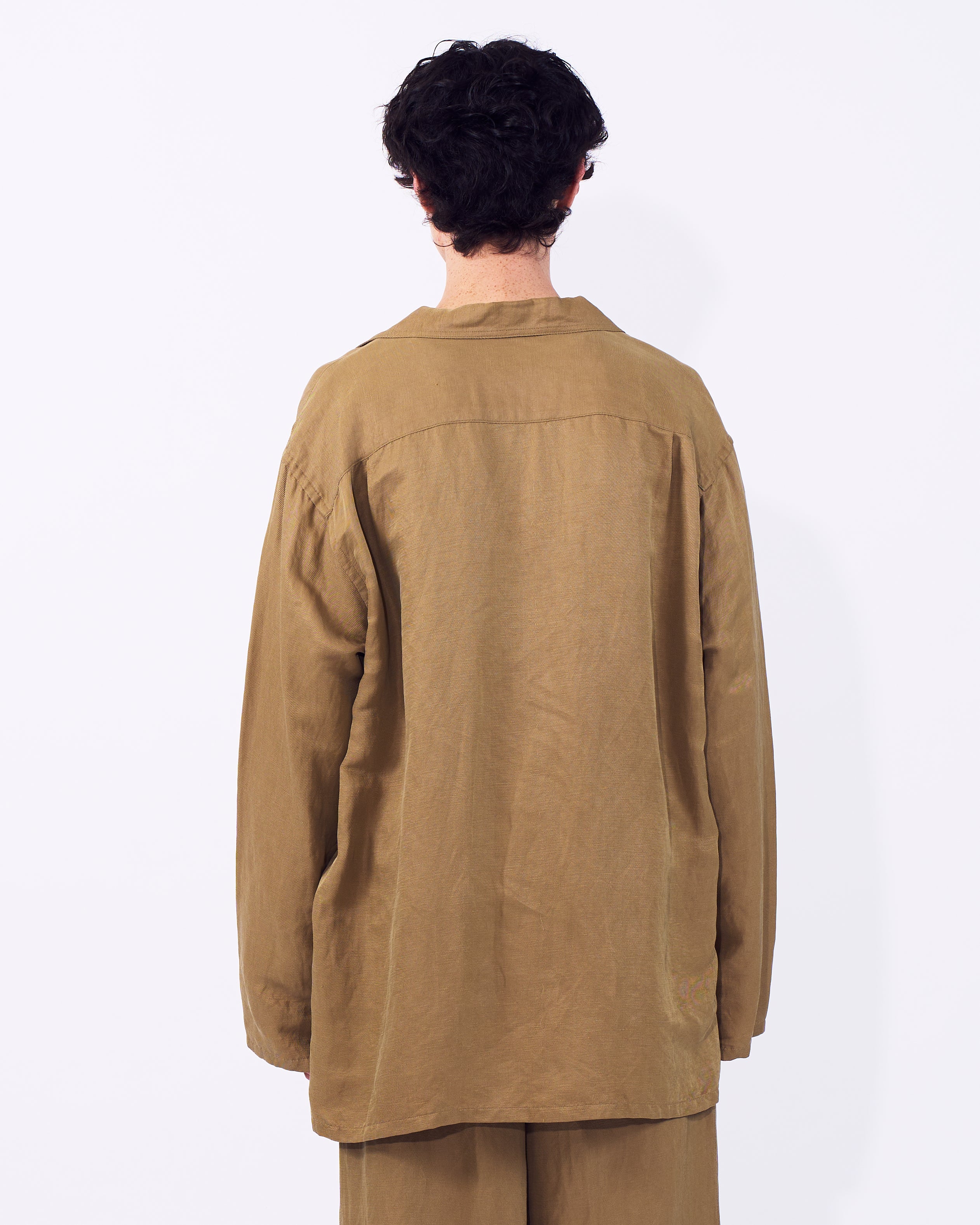 Linen Silk Kersey Skipper Shirt - Image 4