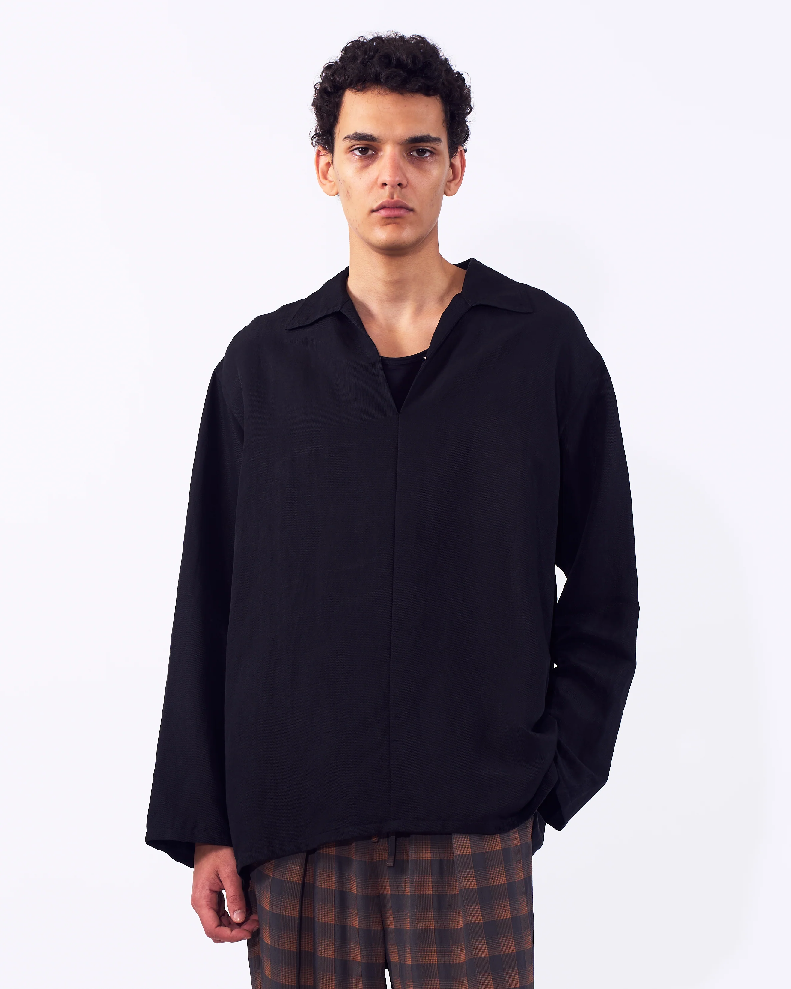 Linen Silk Kersey Skipper Shirt - Image 7