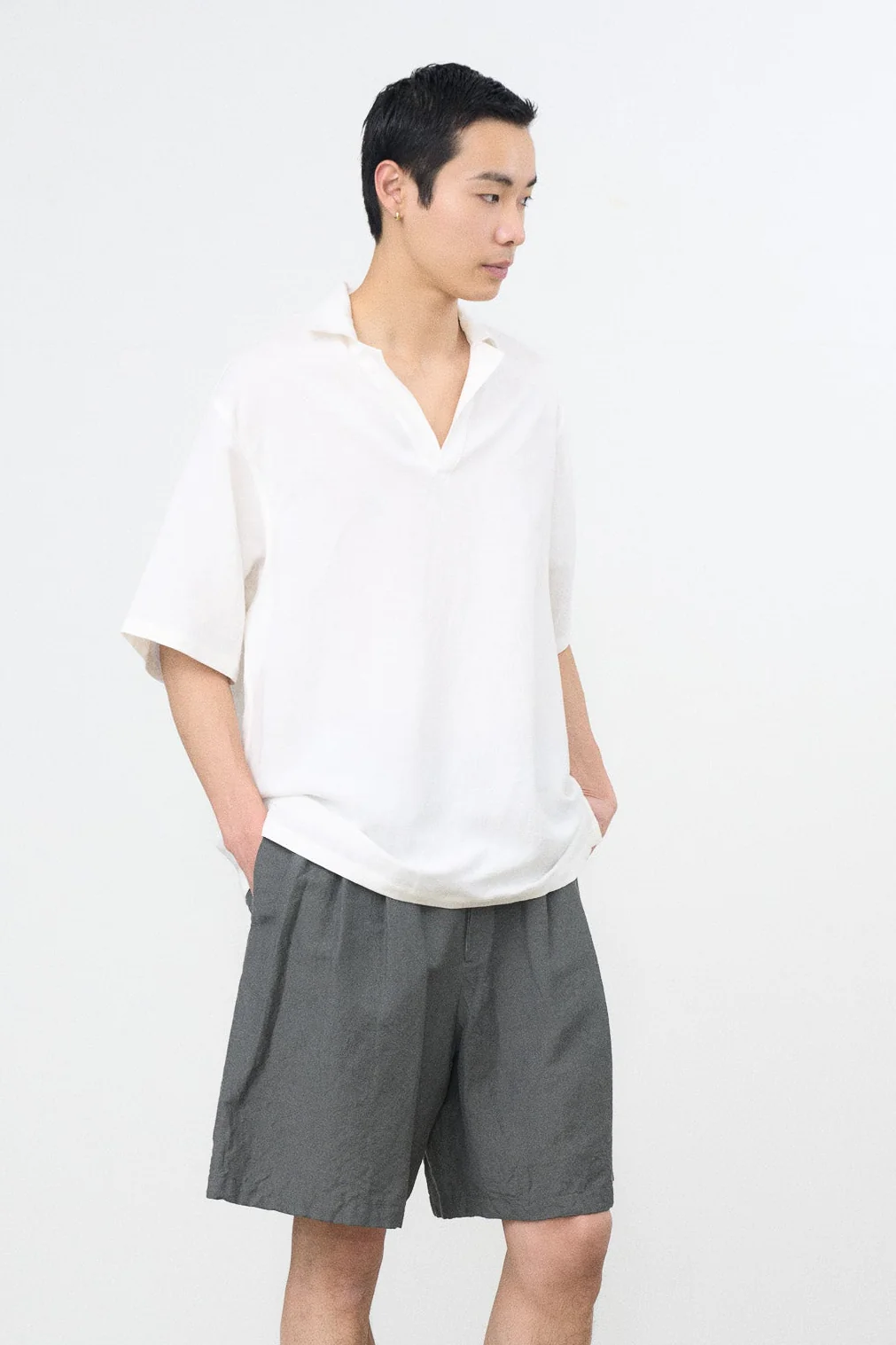 Linen Canvas Skipper Polo Shirt - Image 7