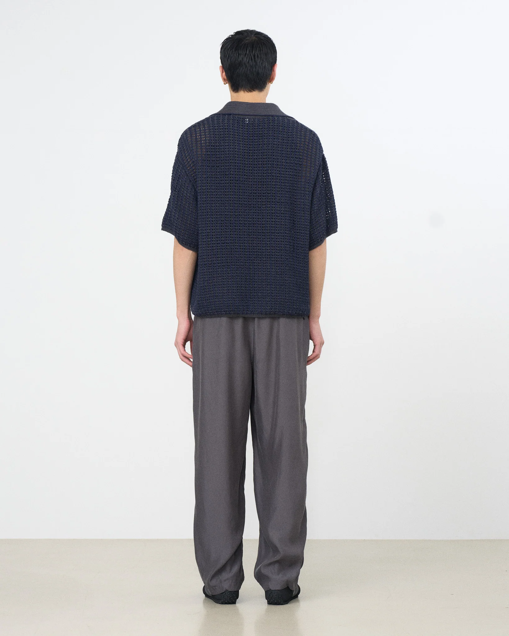 Cotton Mesh Knit Skipper Polo Shirt - Image 10