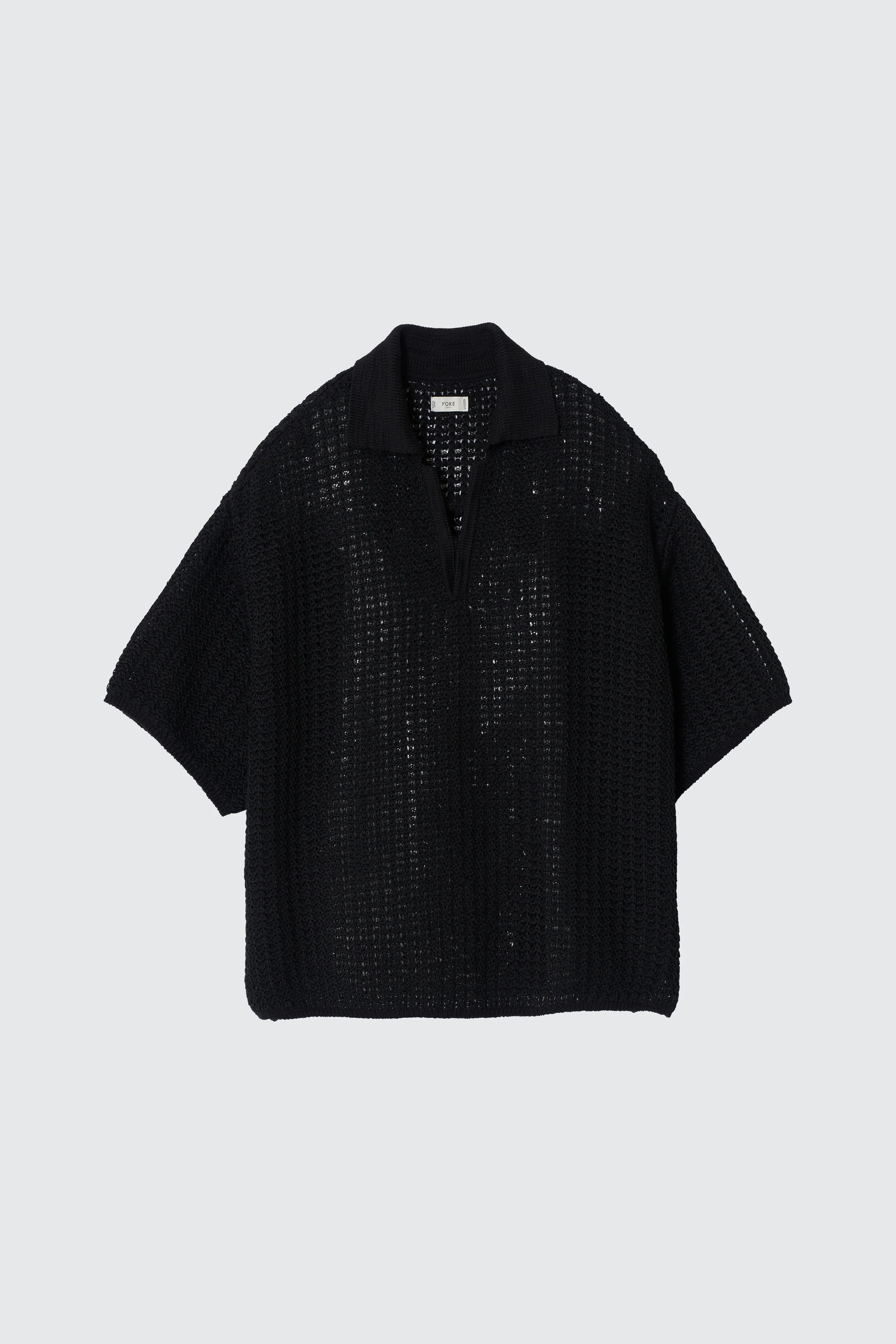 Cotton Mesh Knit Skipper Polo Shirt - Image 11