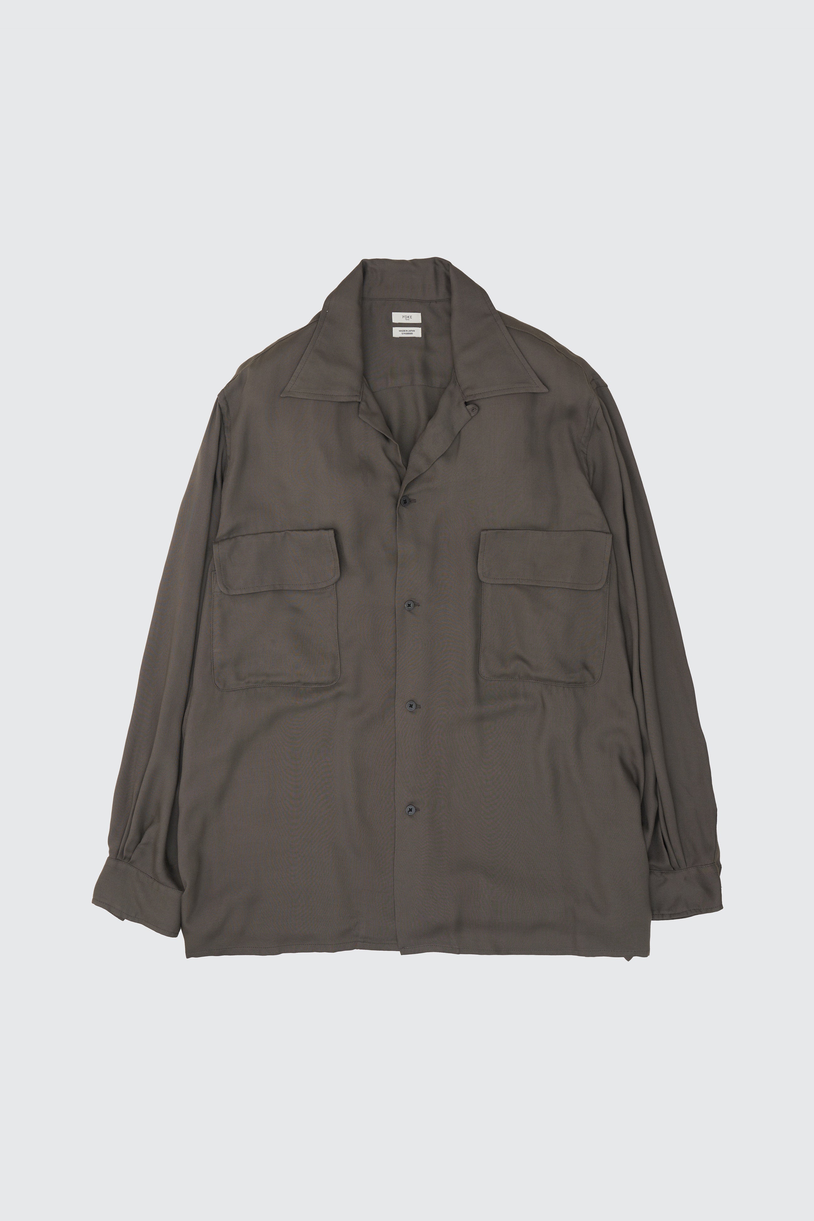 Modal Twill Double Pocket Open Collar Shirt - Image 6