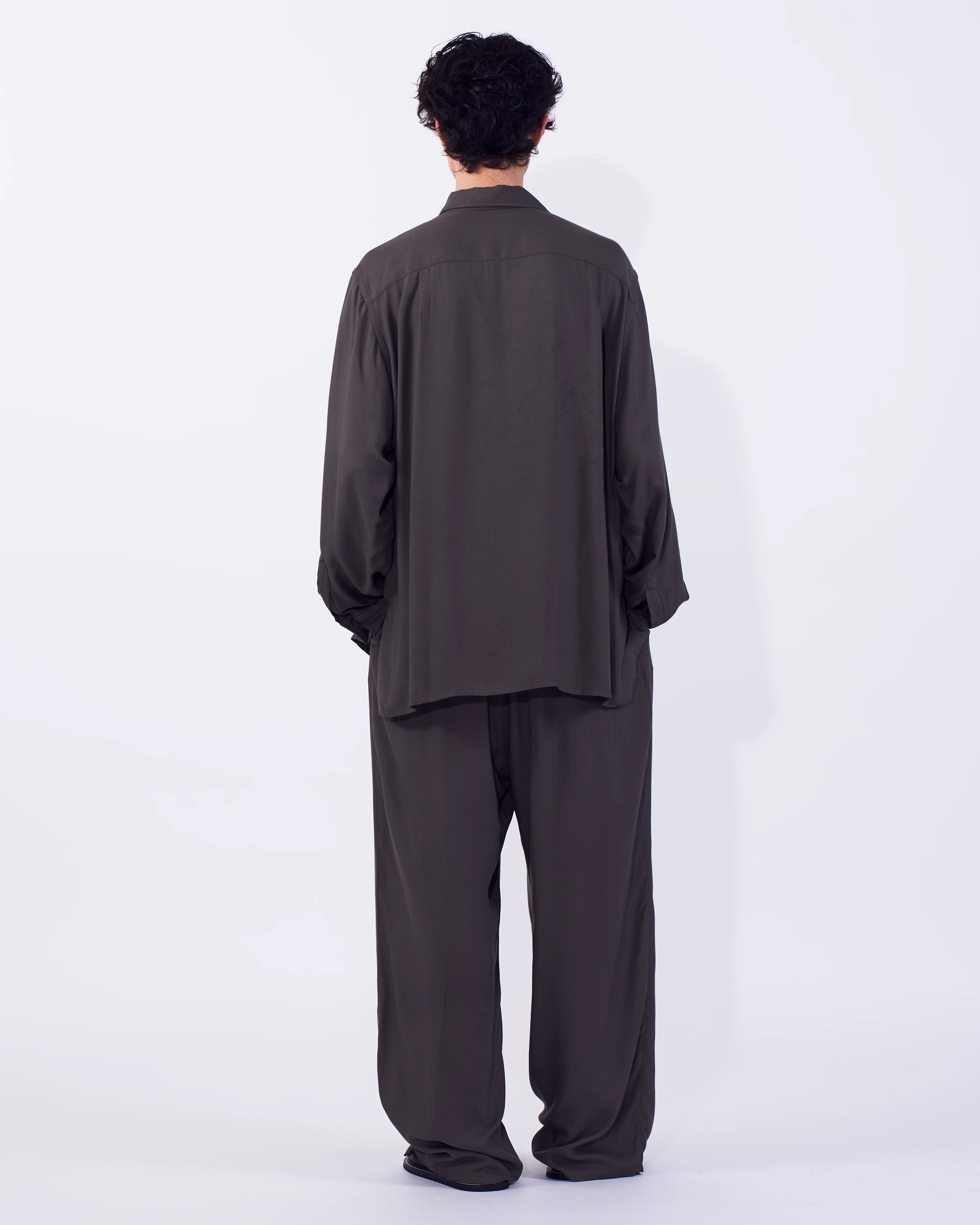 Modal Twill Front Flat 1pleated Easy Trousers - Image 4
