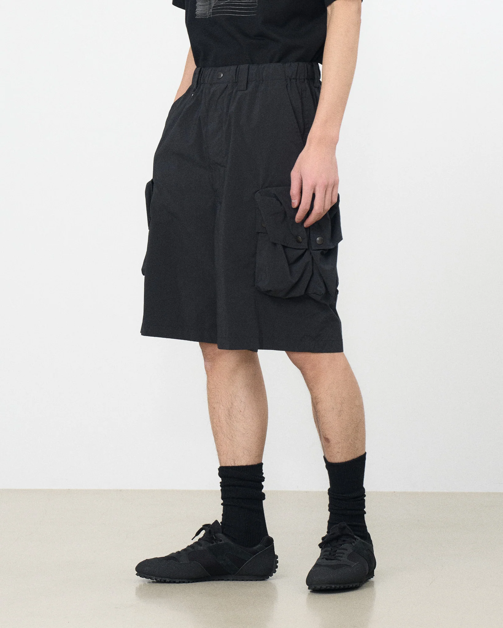 Nylon Twill Multi Pocket Utility Shorts - Image 3