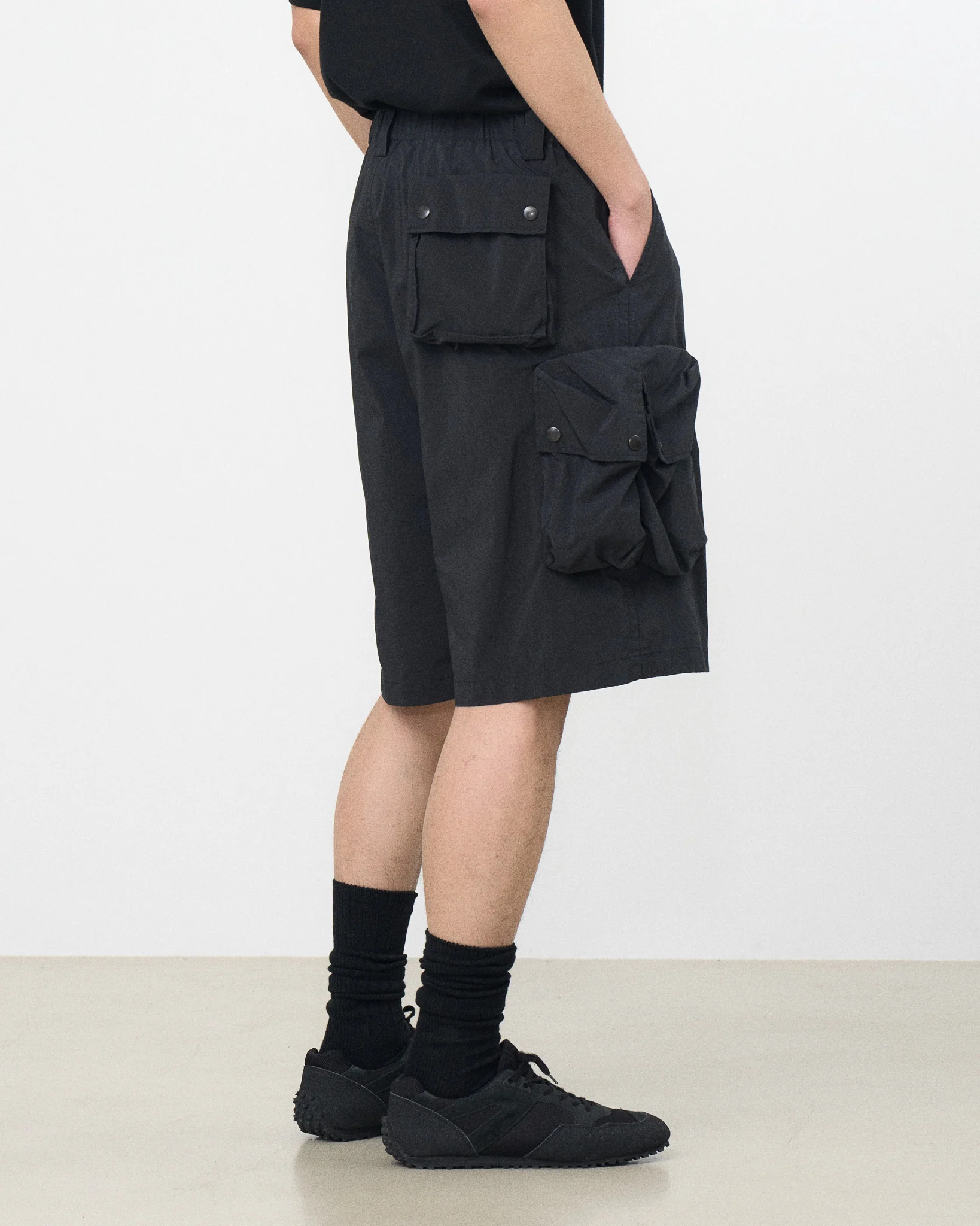 Nylon Twill Multi Pocket Utility Shorts - Image 4
