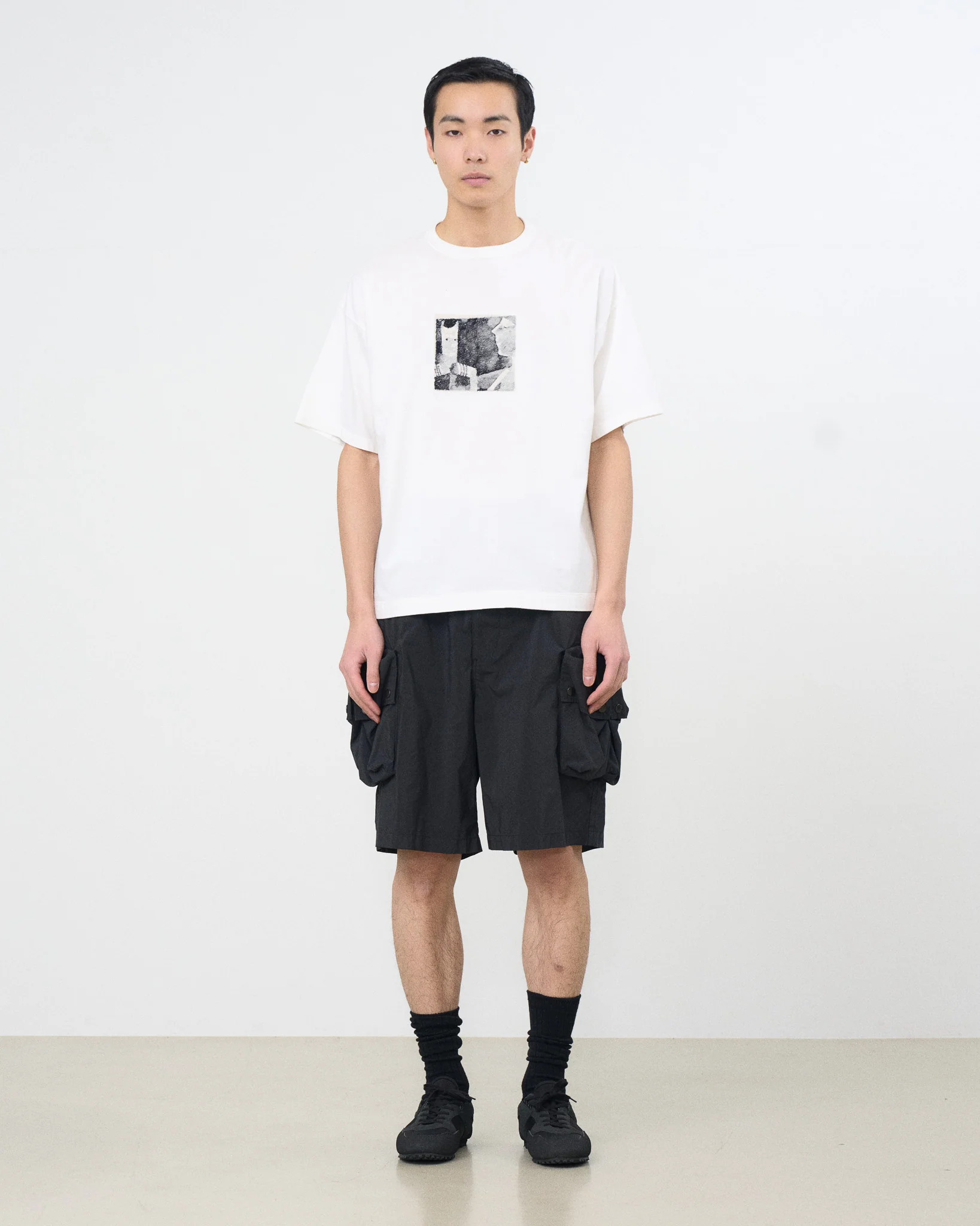 Nylon Twill Multi Pocket Utility Shorts - Image 5